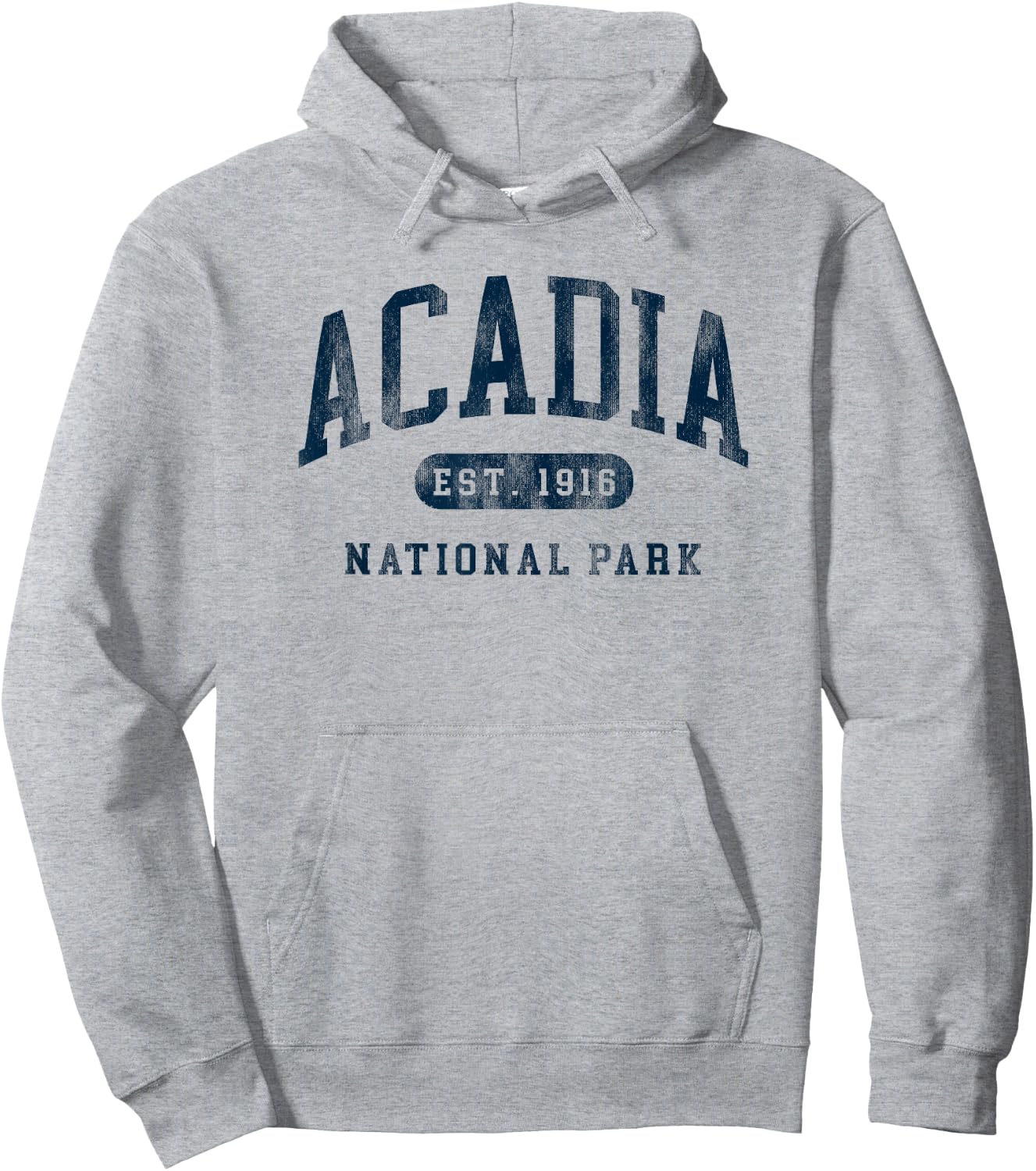 Retro Acadia National Park Maine Est 1916 Hiking Hoodie - Hoodie | Ash
