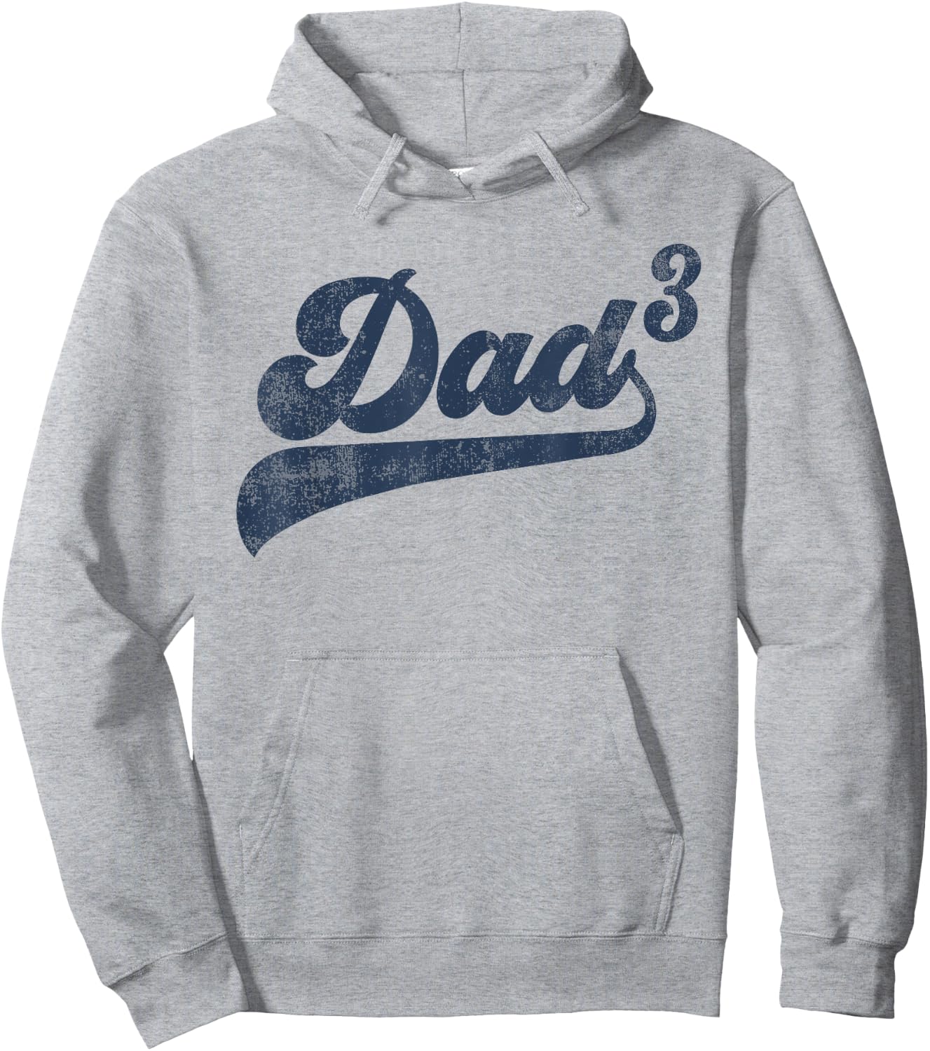 Dad3 Dad Cubed Gifts Father Of Three Daddy 3 Third Time Dad Hoodie - Hoodie | Ash