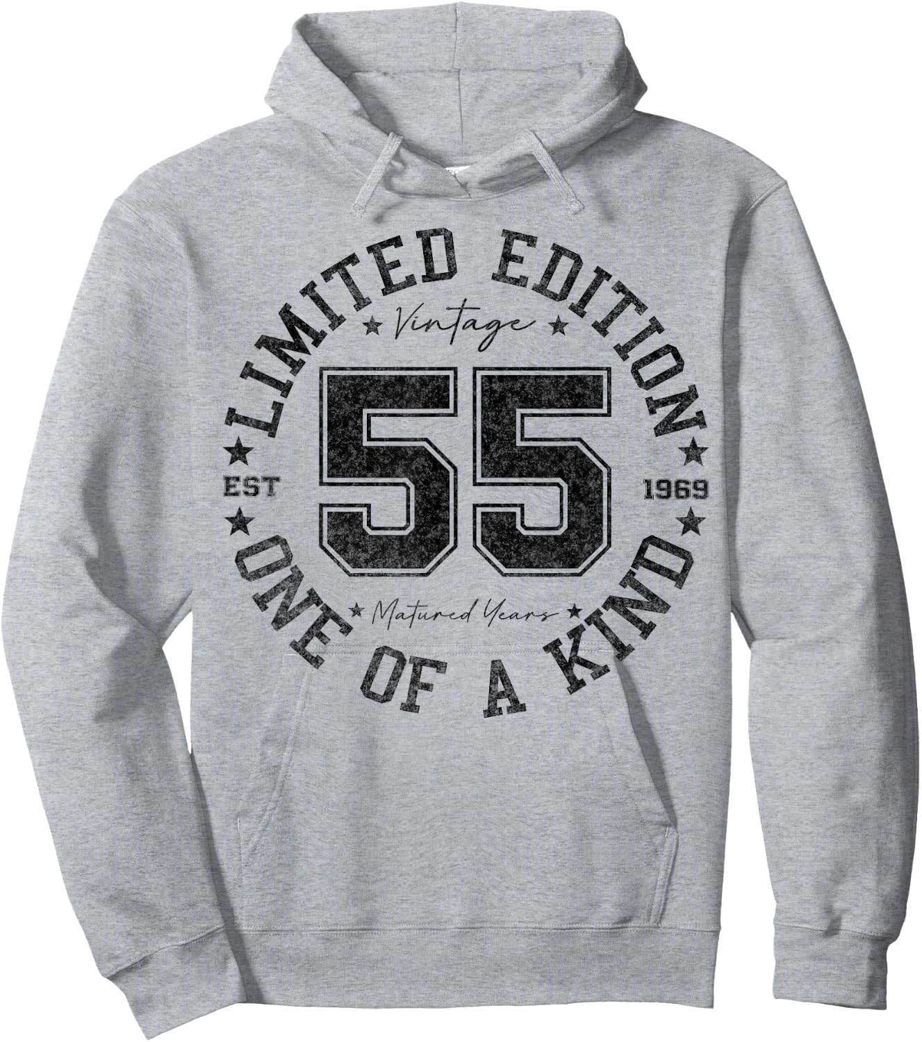 Vintage 1969 One of a Kind 55th Birthday 55 Year Old Gifts Hoodie - Hoodie | Ash