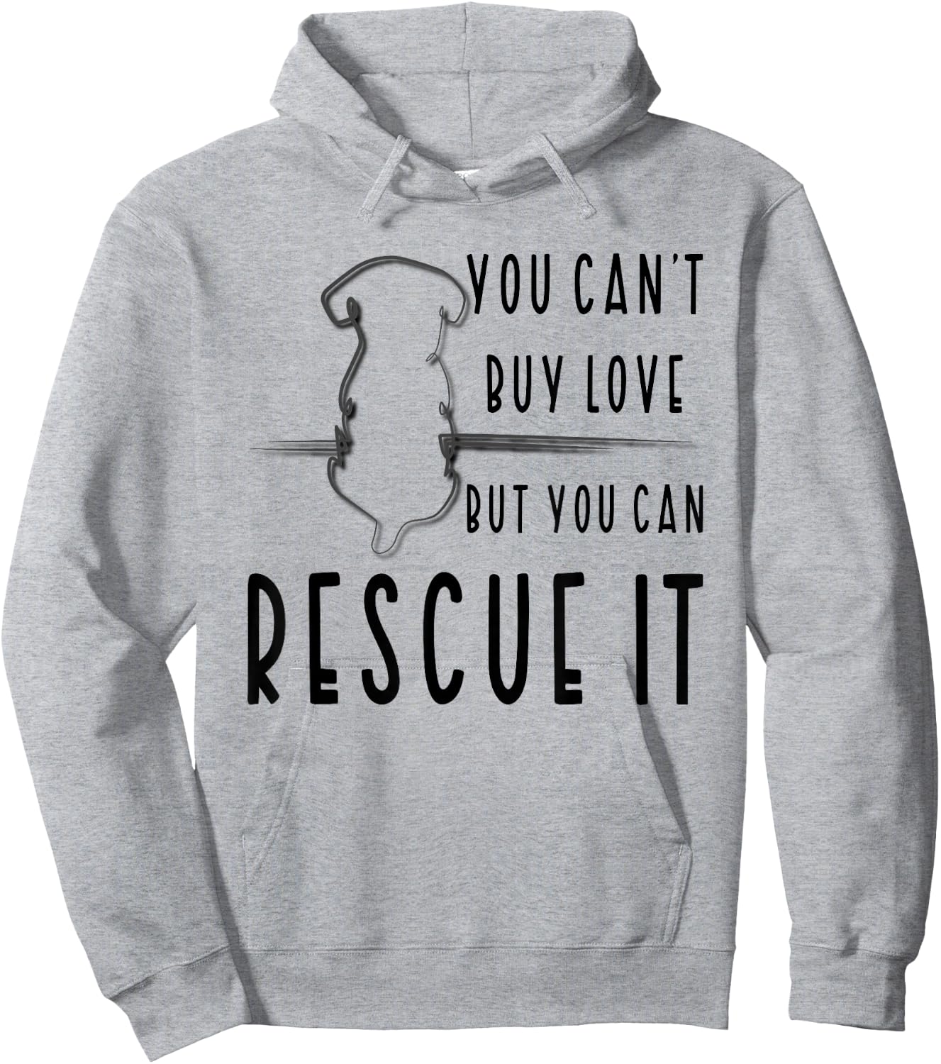You Can't Buy Love But You Can Rescue Animal Rights Activist Hoodie - Hoodie | Ash
