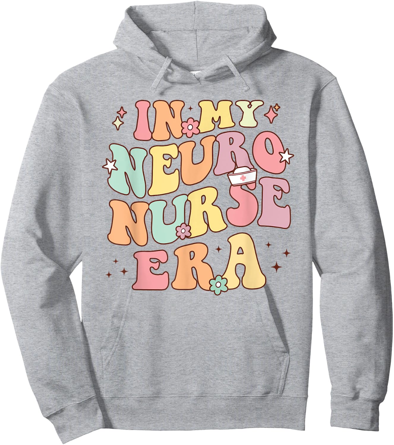 In My Neuro Nurse Era Retro Neuroscience Neurology Nursing Hoodie - Hoodie | Ash