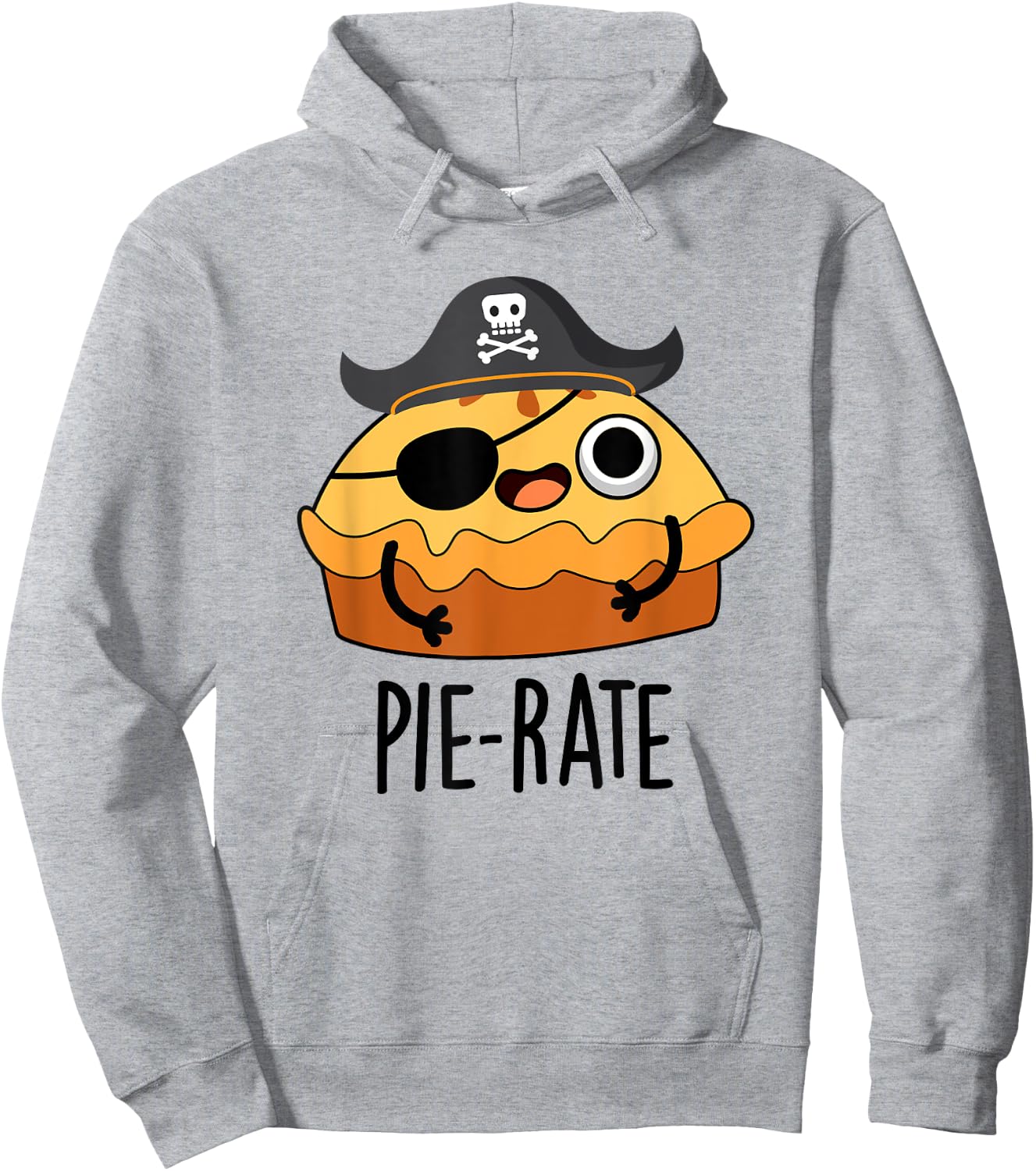 Pie-rate Funny Pie Pun Hoodie - Hoodie | Ash