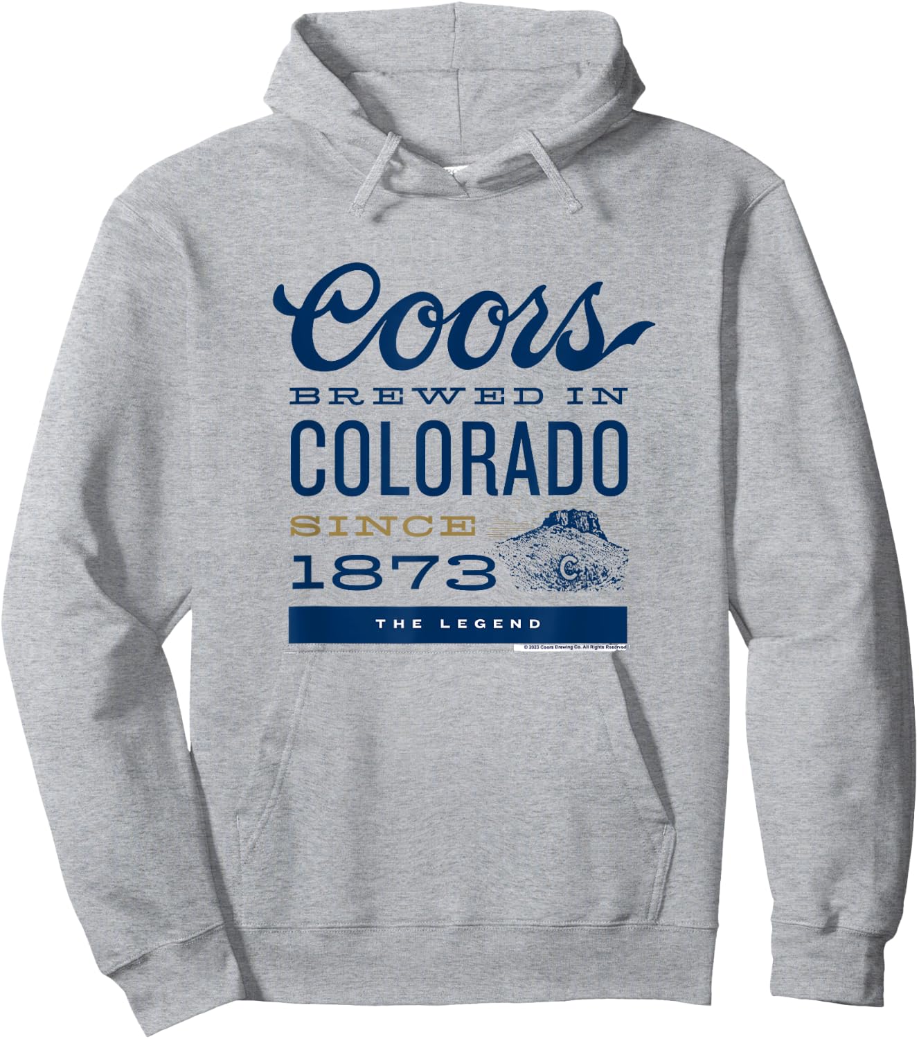 Coors Brewing Company Coors Brewed In Colorado Retro Poster Hoodie - Hoodie | Ash