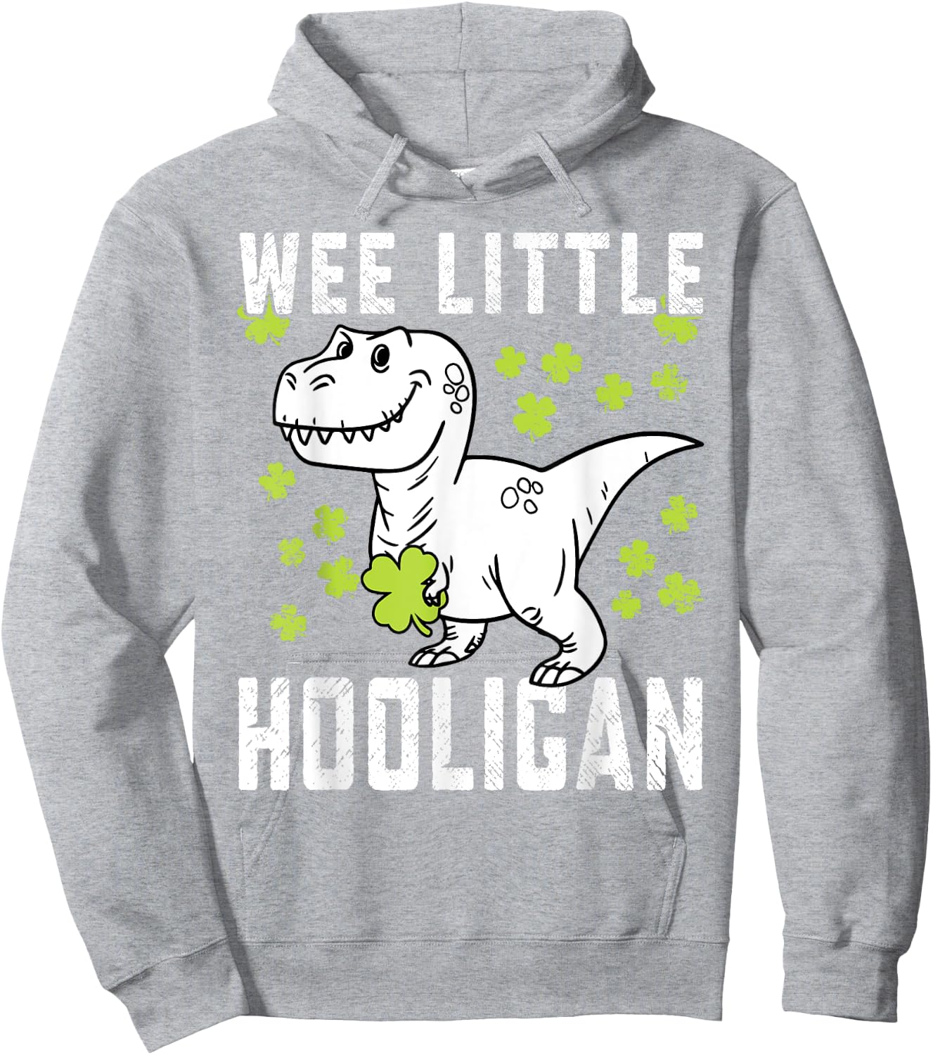 St Patricks Day Wee Little Hooligan Toddler Boy Kids Irish Hoodie - Hoodie | Ash