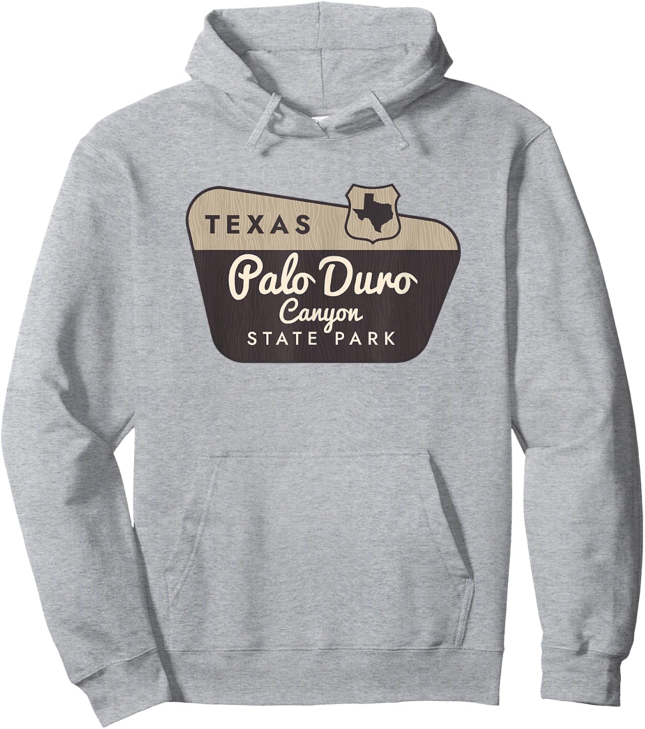 Palo Duro Canyon State Park Texas TX Welcome Sign Vacation Hoodie - Hoodie | Ash