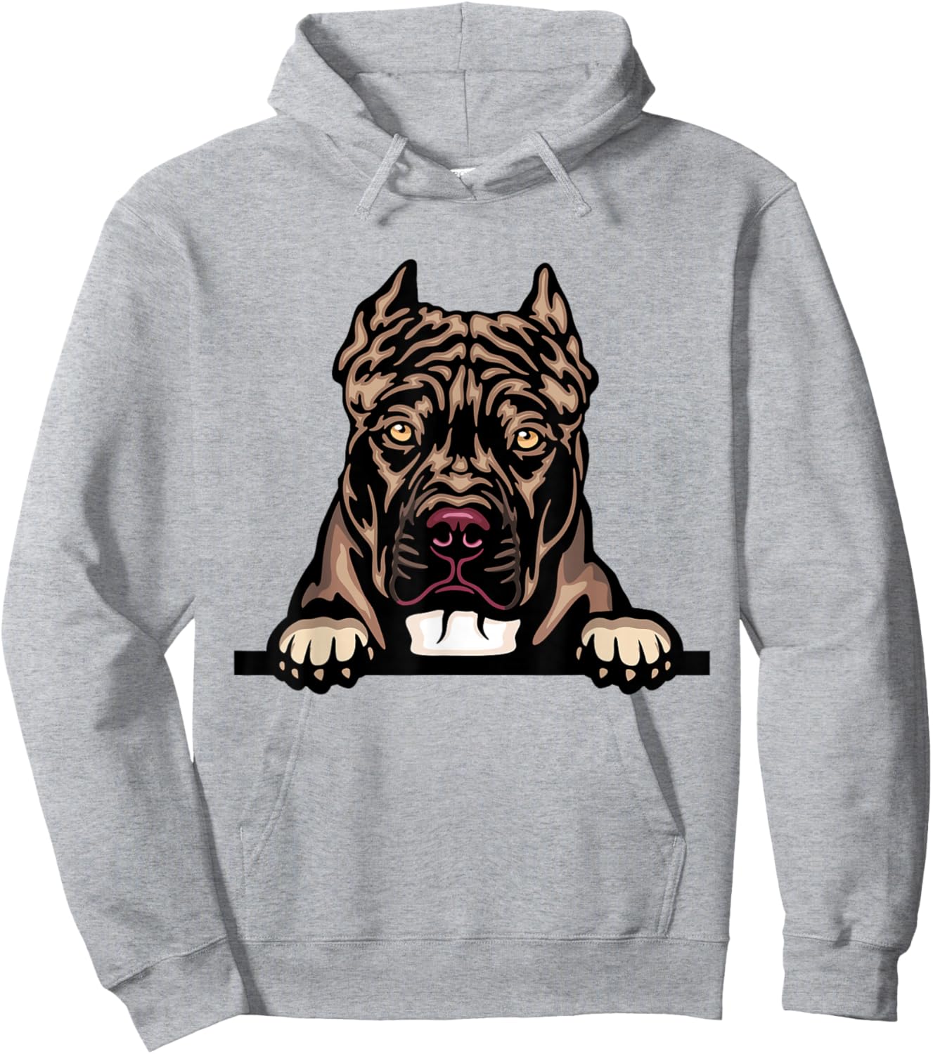 Pit Bull Dog Breed Popping Up Fun Pit Bull Owner Hoodie - Hoodie | Ash
