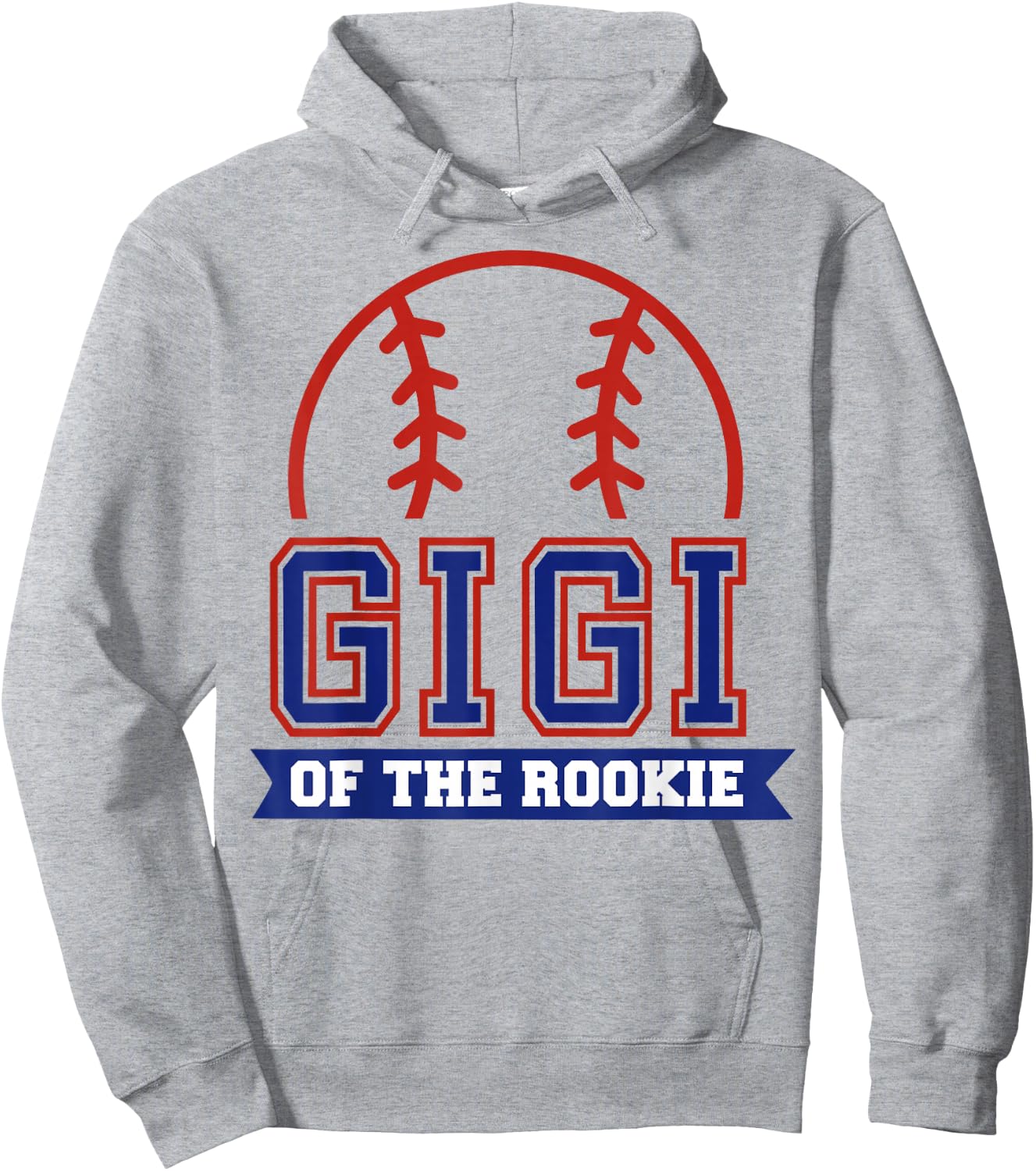 Gigi of Rookie 1st Birthday Baseball Theme Matching Party Hoodie - Hoodie | Ash
