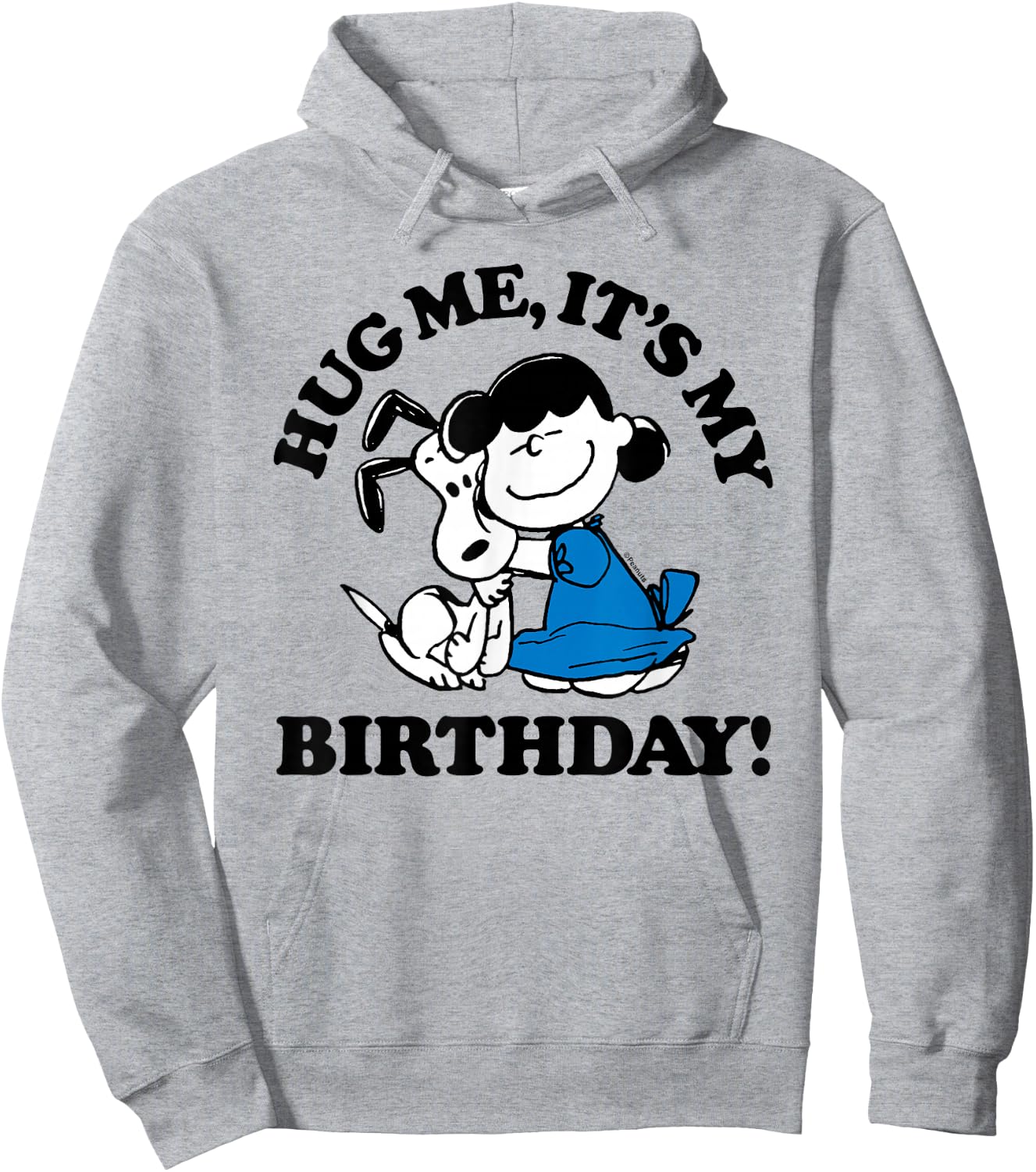 Peanuts Snoopy Lucy Birthday Hug Hoodie - Hoodie | Ash