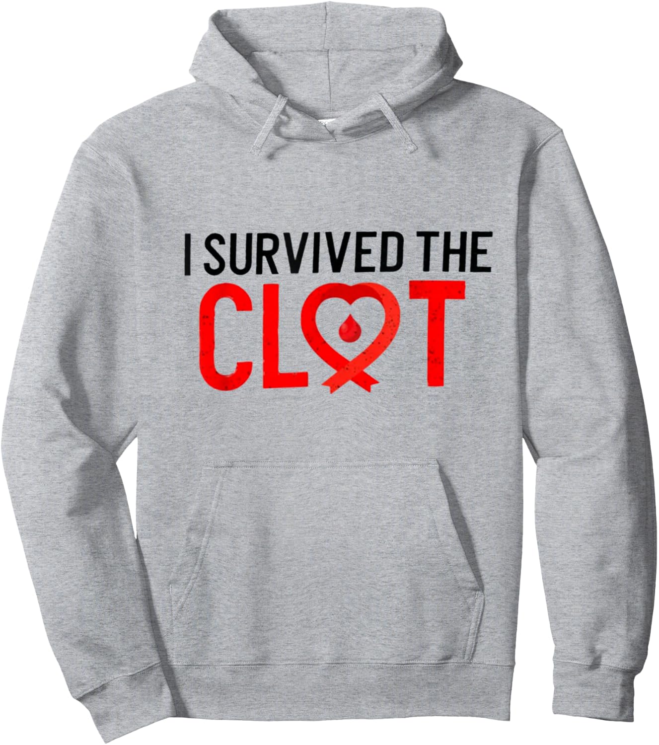 I Survived Blood Clot, Pulmonary Embolism Awareness Hoodie - Hoodie | Ash