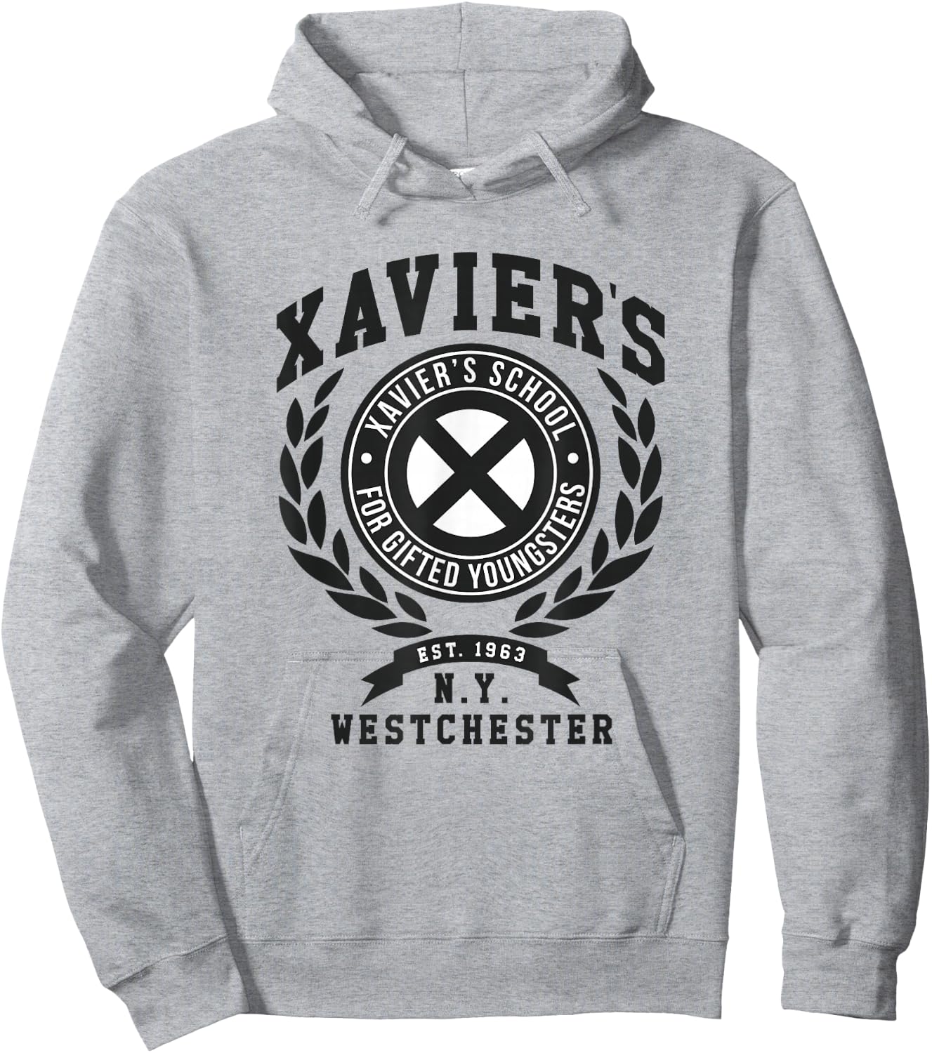 Marvel X-Men Xavier's School for Gifted Youngsters N.Y. Logo Hoodie - Hoodie | Ash