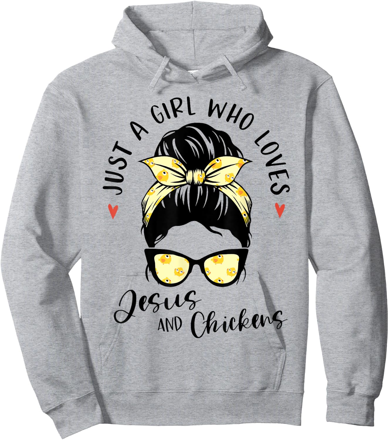 Just A Girl Who Loves Jesus And Chickens Gift Poultry Farmer Hoodie - Hoodie | Ash