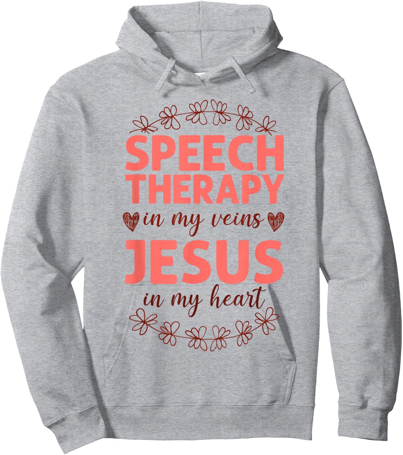 Speech Therapist Therapy Assistant SLP Faith Jesus Christian Hoodie - Hoodie | Ash