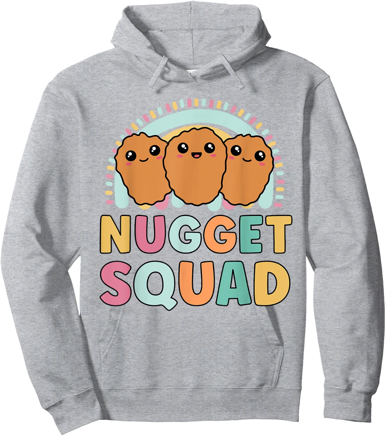 Nuggets Squad Funny Matching for Girls Chicken Nuggets Hoodie - Hoodie | Ash