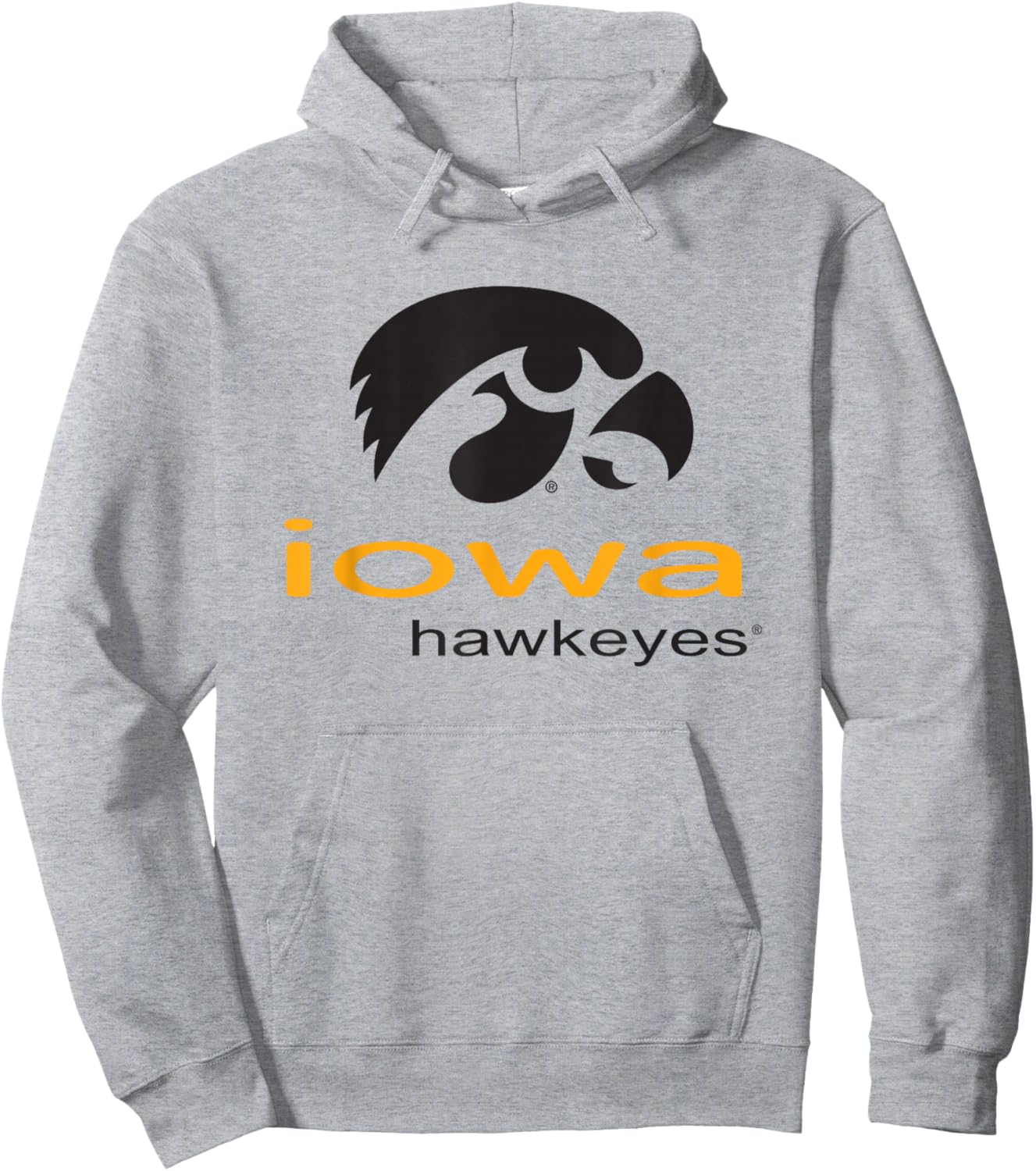 Iowa Hawkeyes Super Logo Officially Licensed Hoodie - Hoodie | Ash