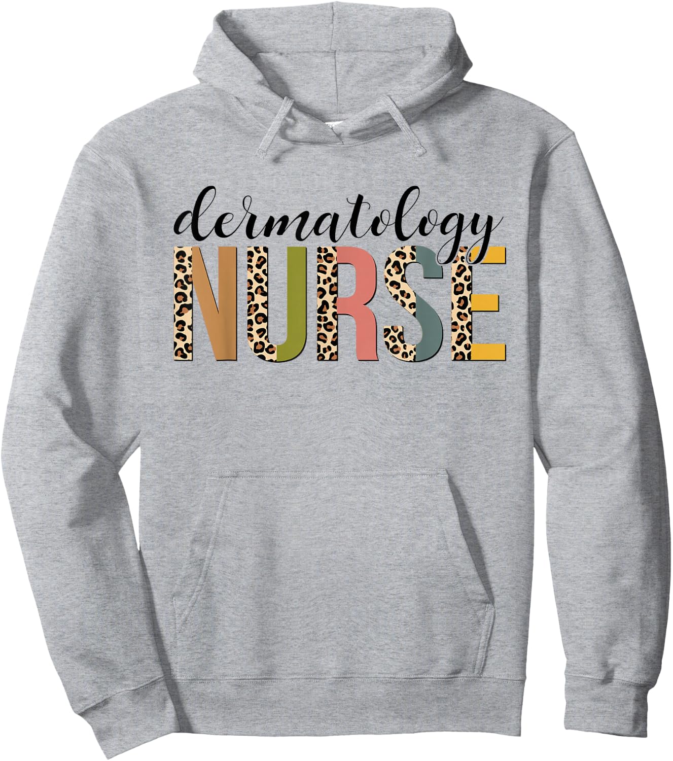 Leopard Dermatology Nurse Gifts Nursing Apparel Hoodie - Hoodie | Ash