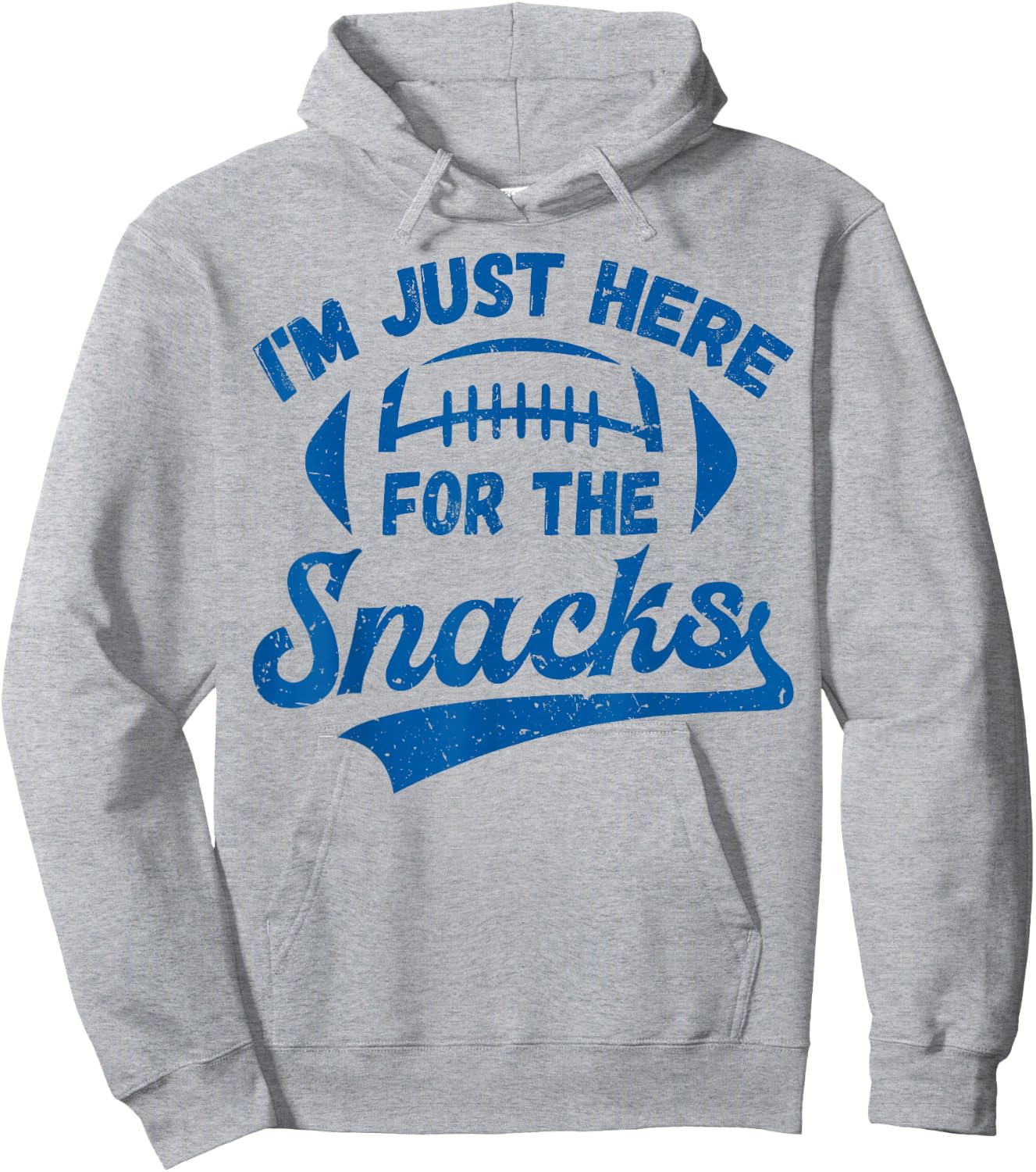 I'm Just Here For The Snacks Funny Fantasy Football League Hoodie - Hoodie | Ash