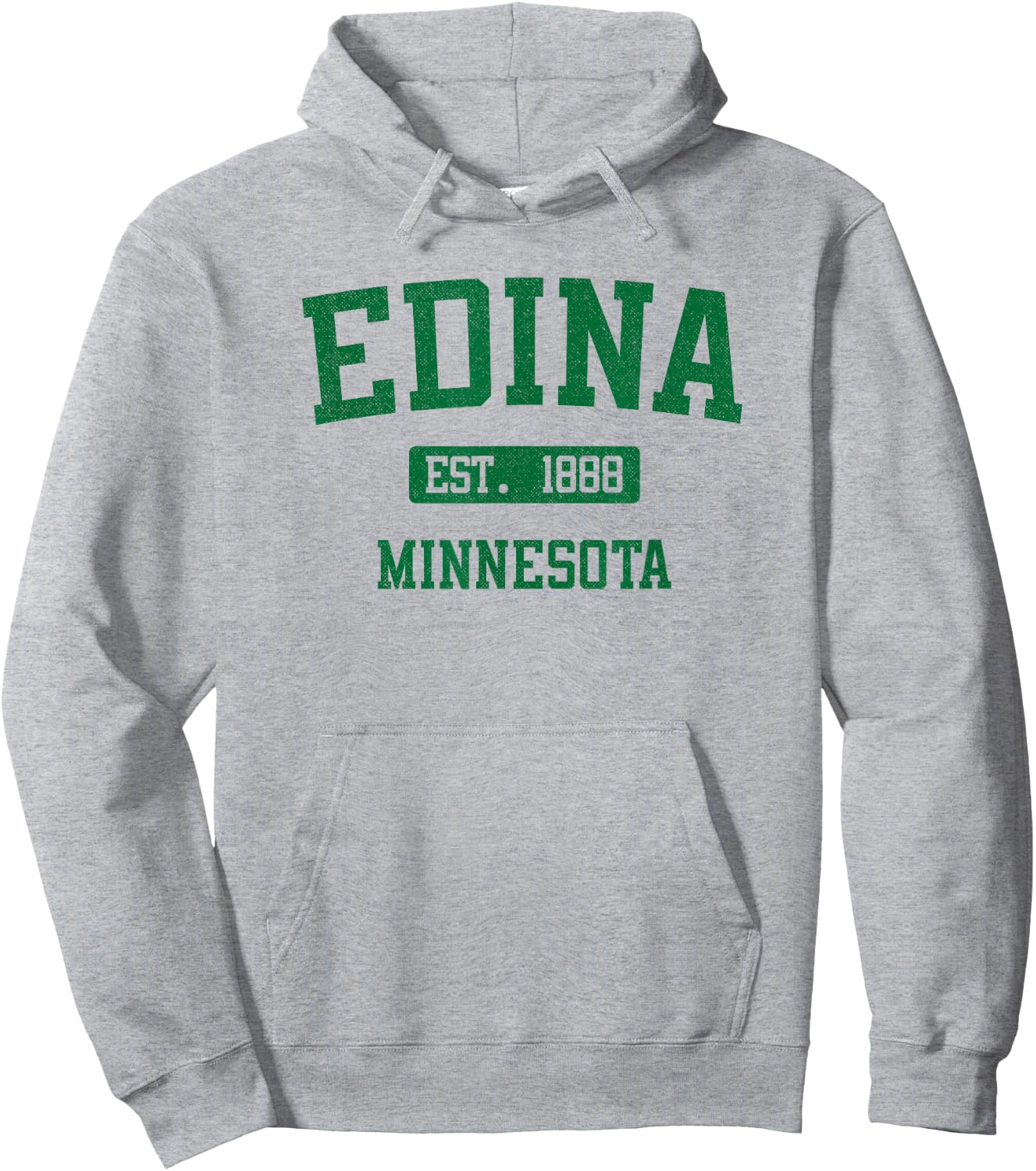 Edina Minnesota Classic Varsity Style Block Letter Hoodie - Hoodie | Ash