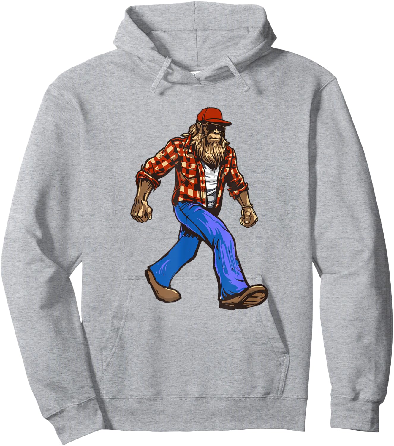 Country Redneck Sasquatch Bigfoot Dude Southern Pride Hoodie - Hoodie | Ash