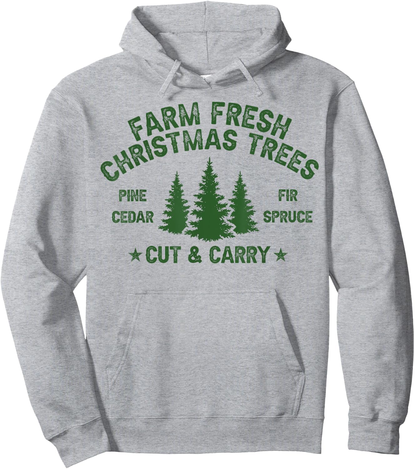 Farm Fresh Christmas Trees Hoodie - Hoodie | Ash
