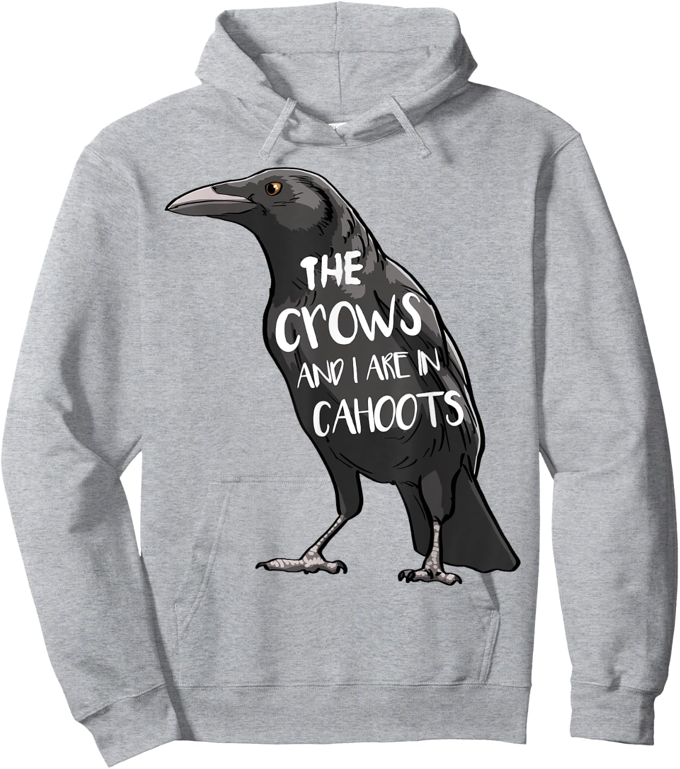 The Crow And I Are In Cahoots Funny Women Crow Love Birds Hoodie - Hoodie | Ash