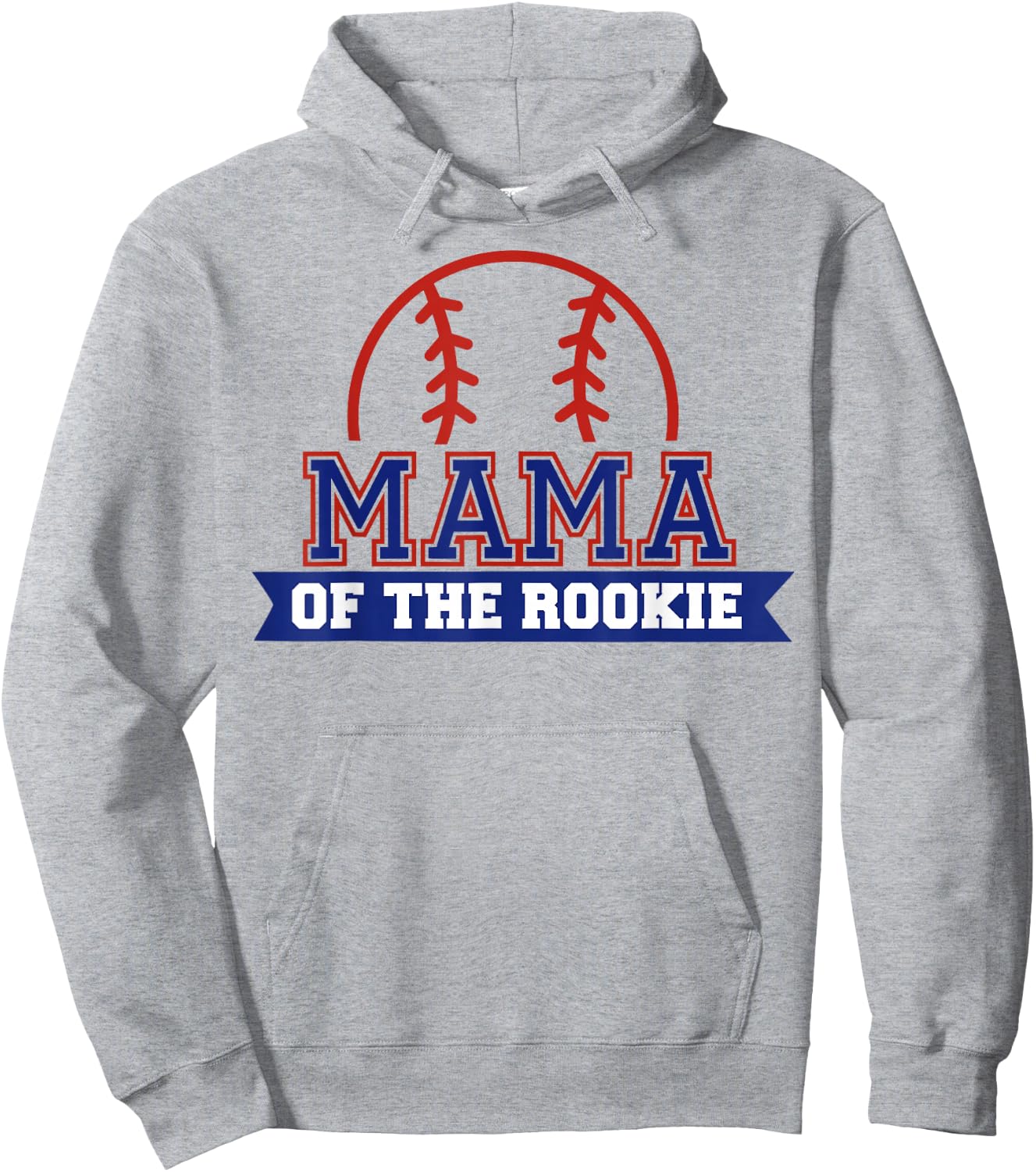 Mama of Rookie 1st Birthday Baseball Theme Matching Party Hoodie - Hoodie | Ash