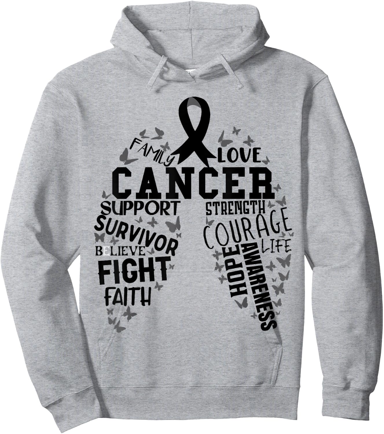 Lung Cancer Awareness Accessories Hoodie - Hoodie | Ash