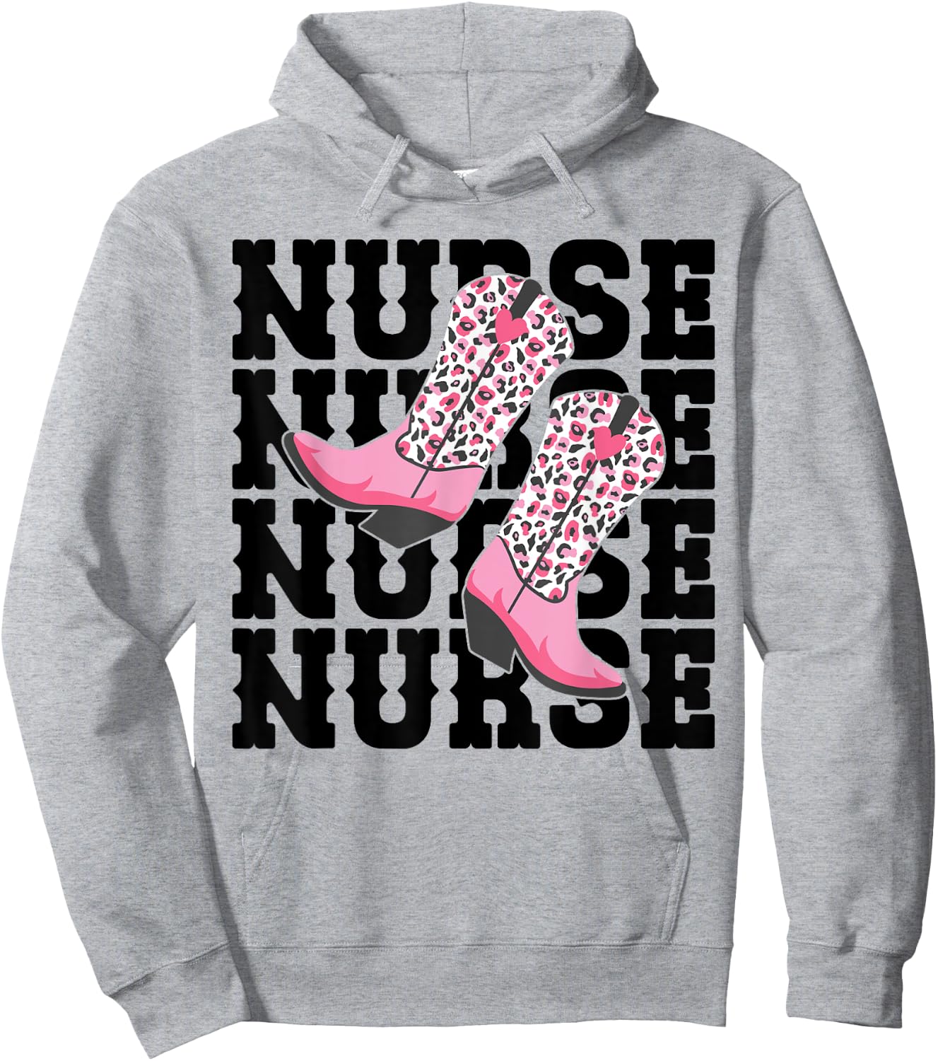 Funny Nurse Week Gifts Nurse Cowgirl Boots RN Nurse & LPN Hoodie - Hoodie | Ash