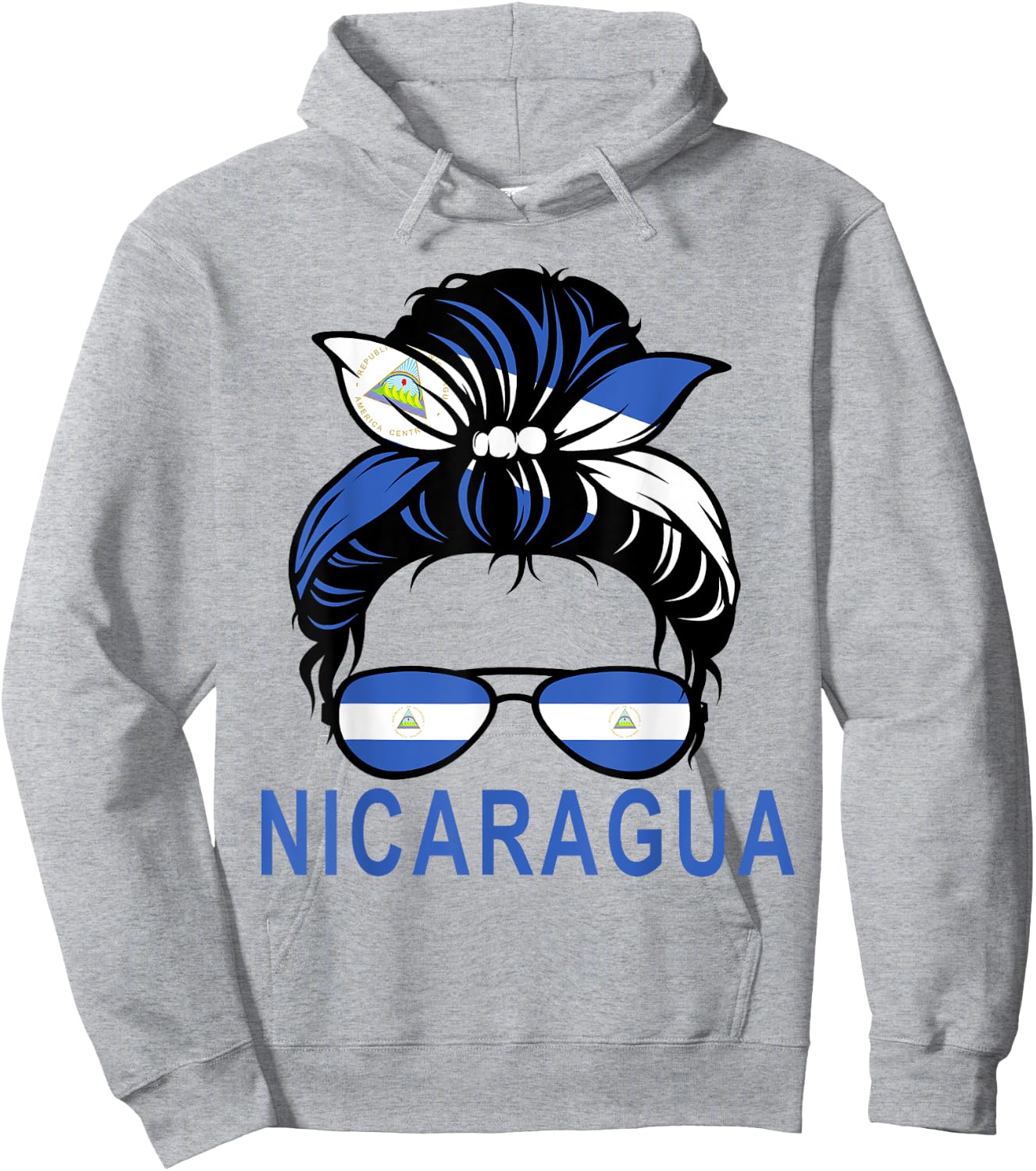 Flag Nicaragua Hispanic Heritage month For Nicaraguan Girl Hoodie - Hoodie | Ash