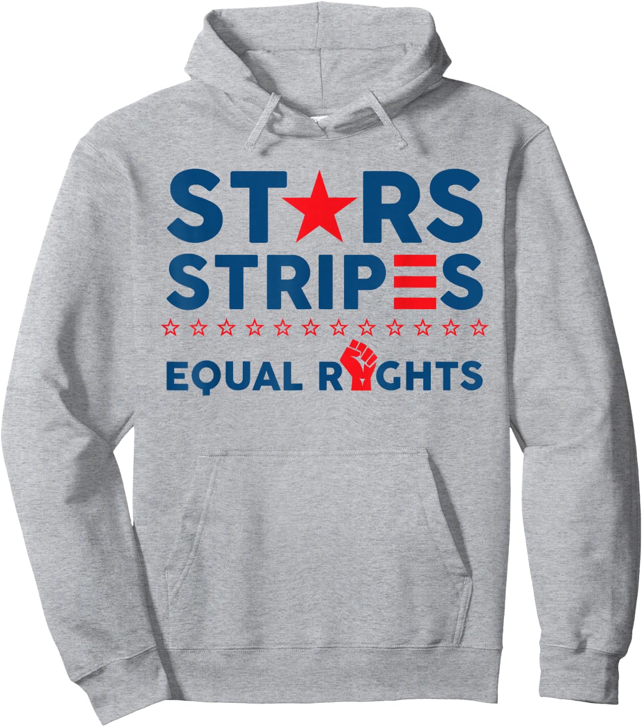 Stars Stripes and Equal Rights 4th of July Women's Rights Hoodie - Hoodie | Ash
