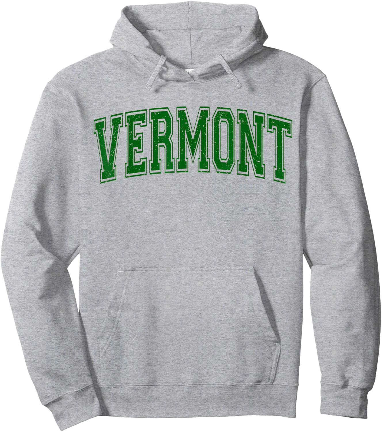 Vermont Varsity Style Text Flag Sports Athletic Jersey Style Hoodie - Hoodie | Ash