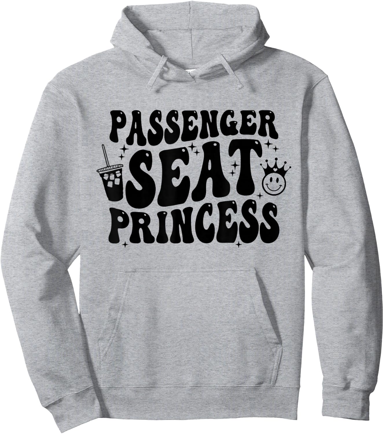 Passenger Seat Princess Ice Coffee Retro Summer Hoodie - Hoodie | Ash