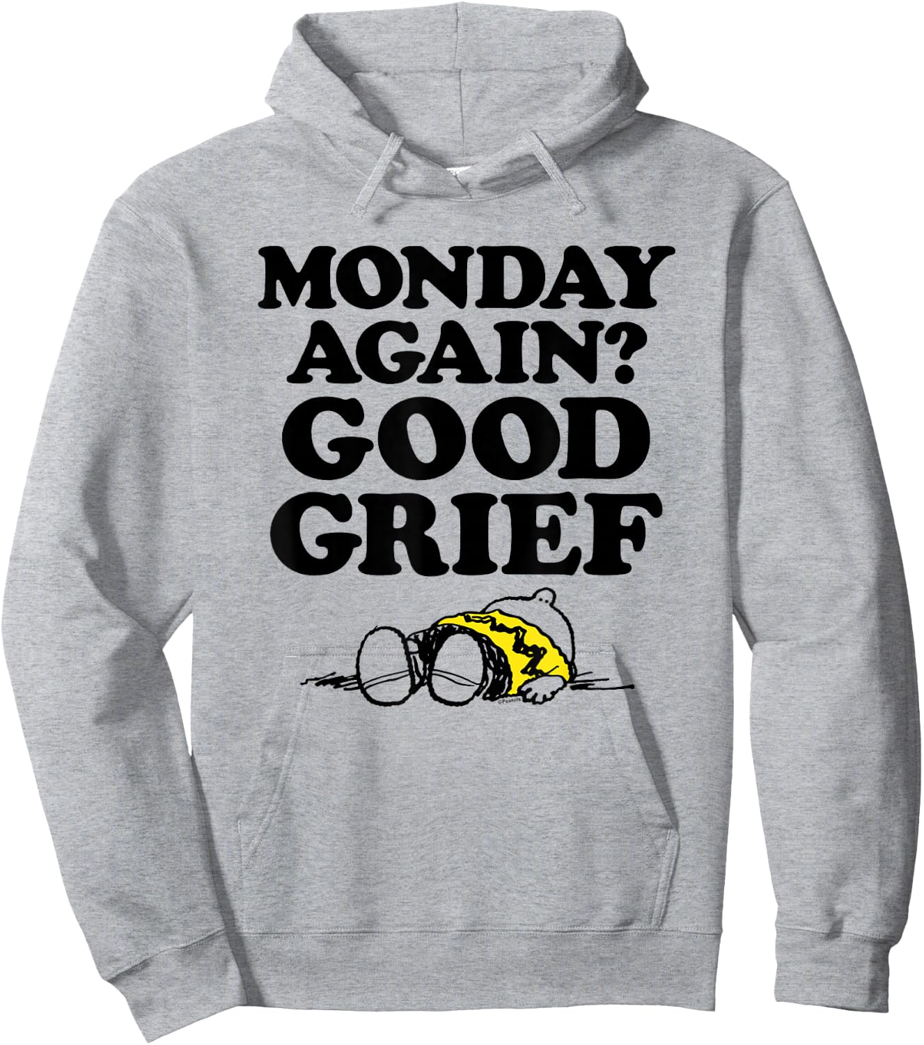 Peanuts - Monday Gute Trauer Hoodie - Hoodie | Ash