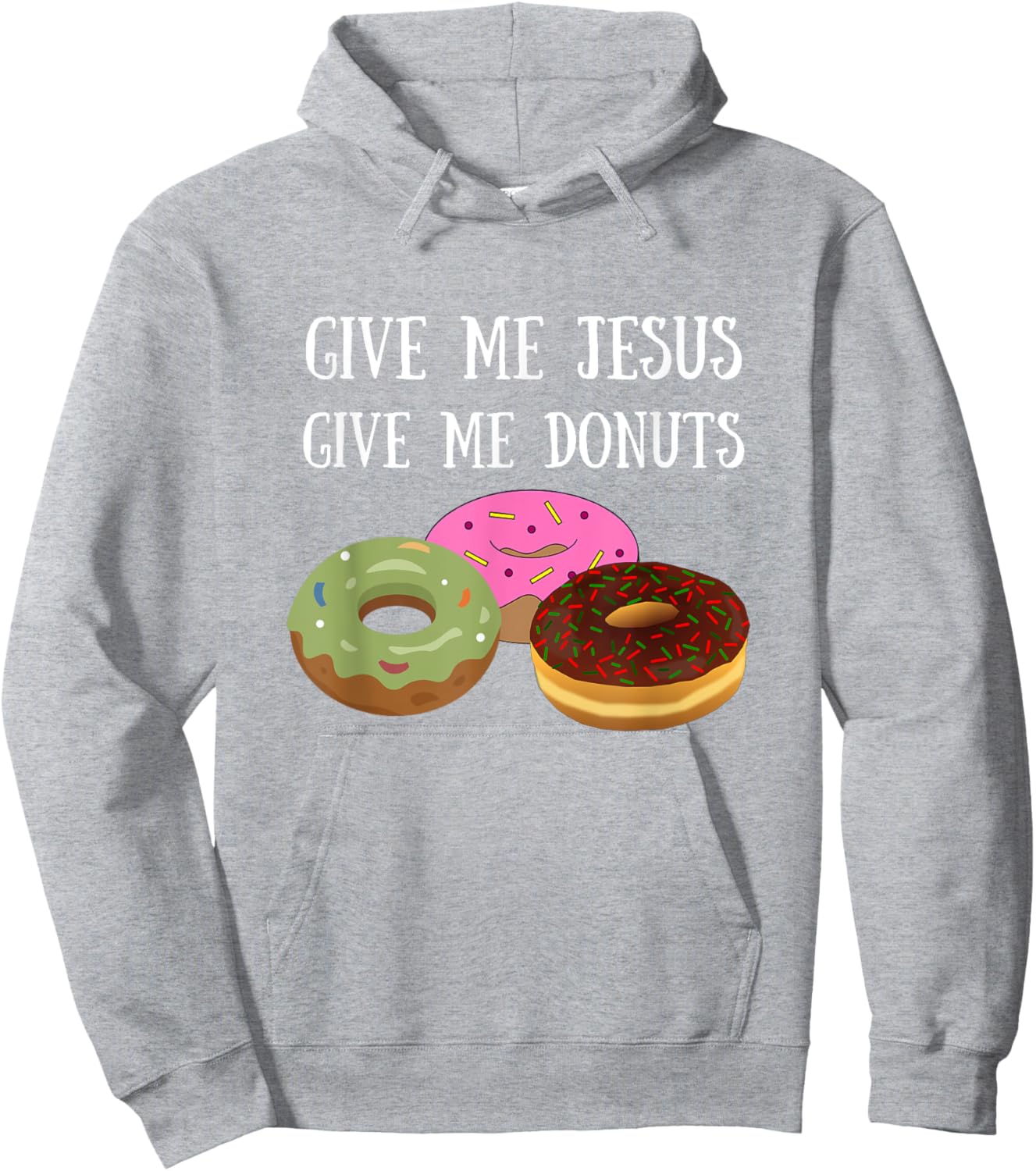 Give Me Jesus Give Me Donuts Hoodie - Hoodie | Ash