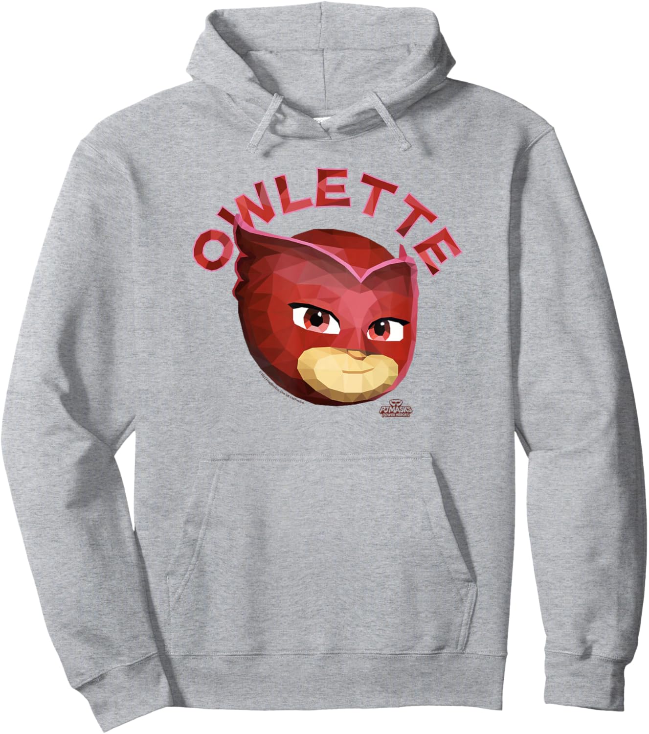 PJ Masks Owlette Power Hero Art Big Face Logo Hoodie - Hoodie | Ash