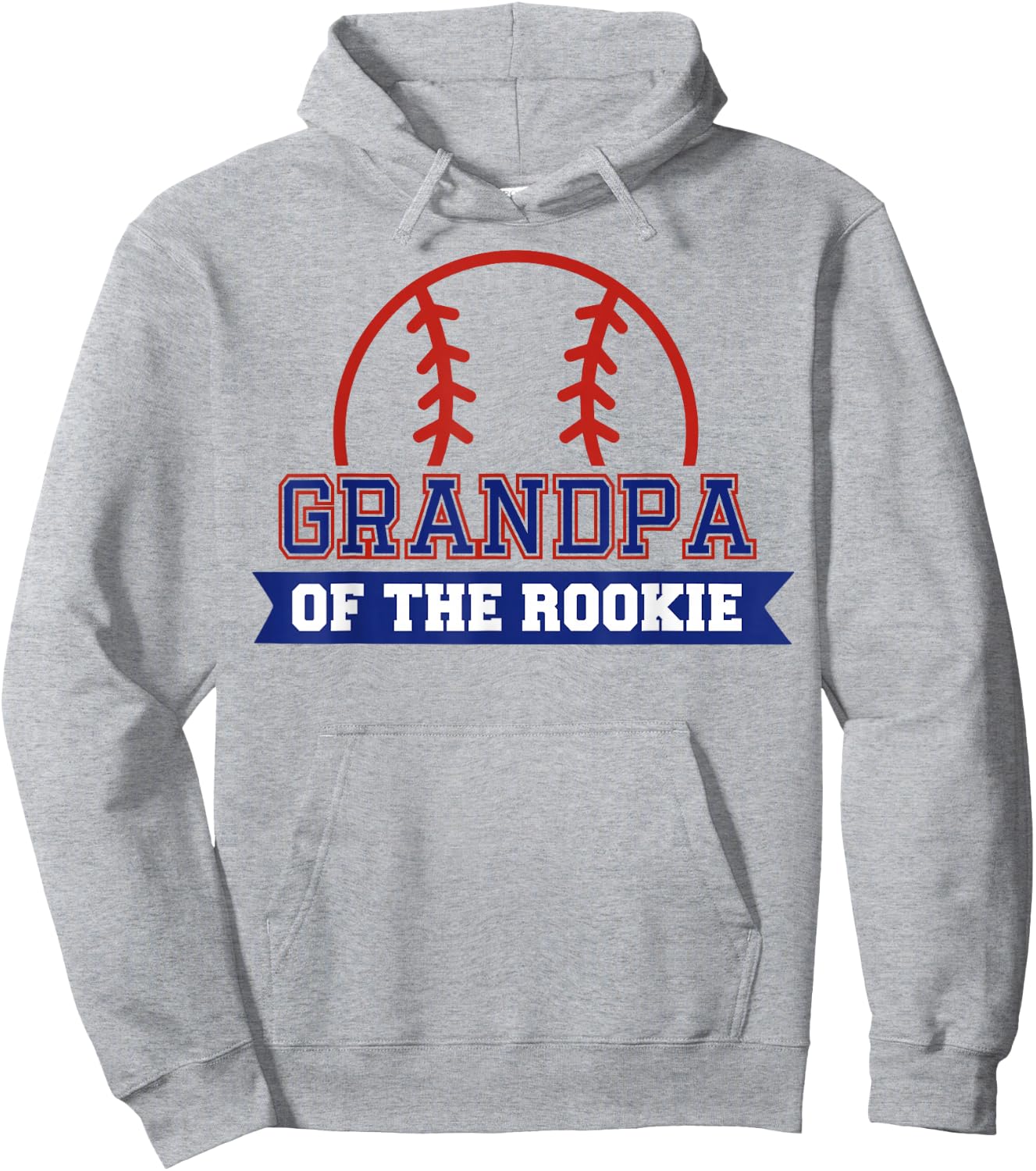 Grandpa of Rookie 1st Birthday Baseball Theme Matching Party Hoodie - Hoodie | Ash