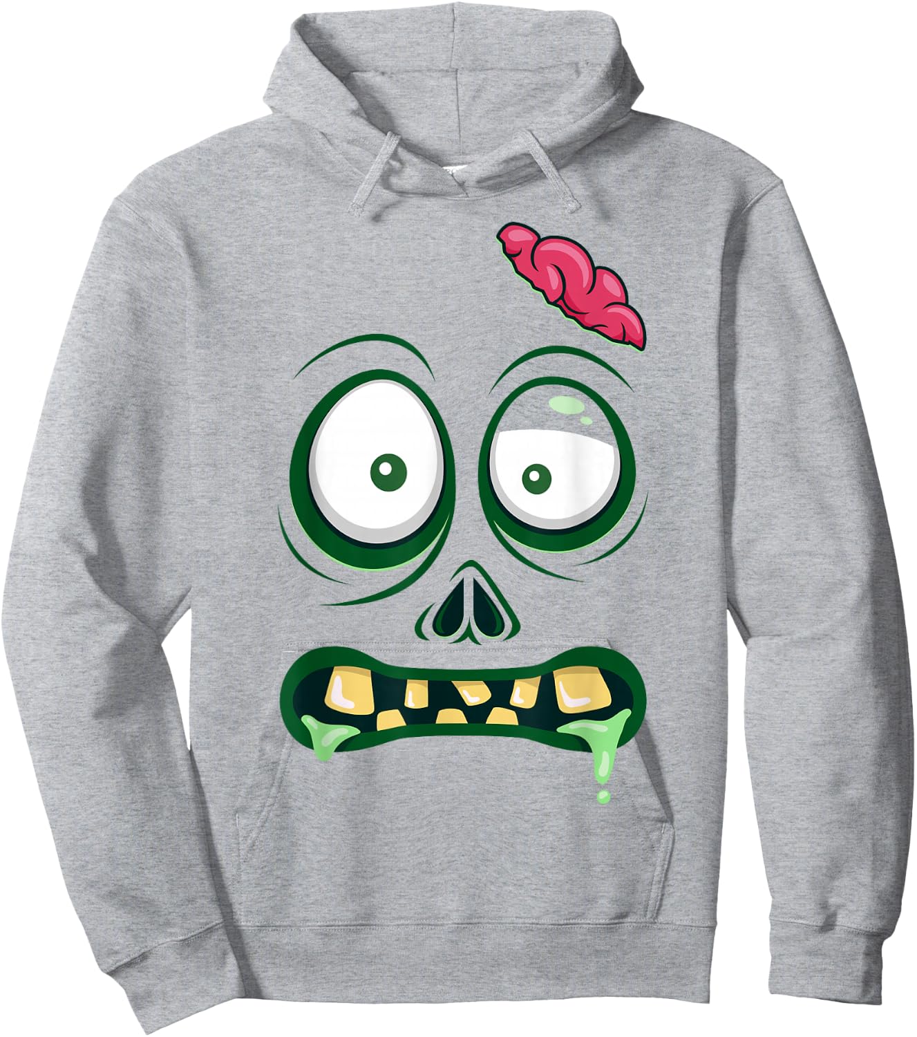 Monster Face Halloween Matching Costume Zombie Men Women Kid Hoodie - Hoodie | Ash