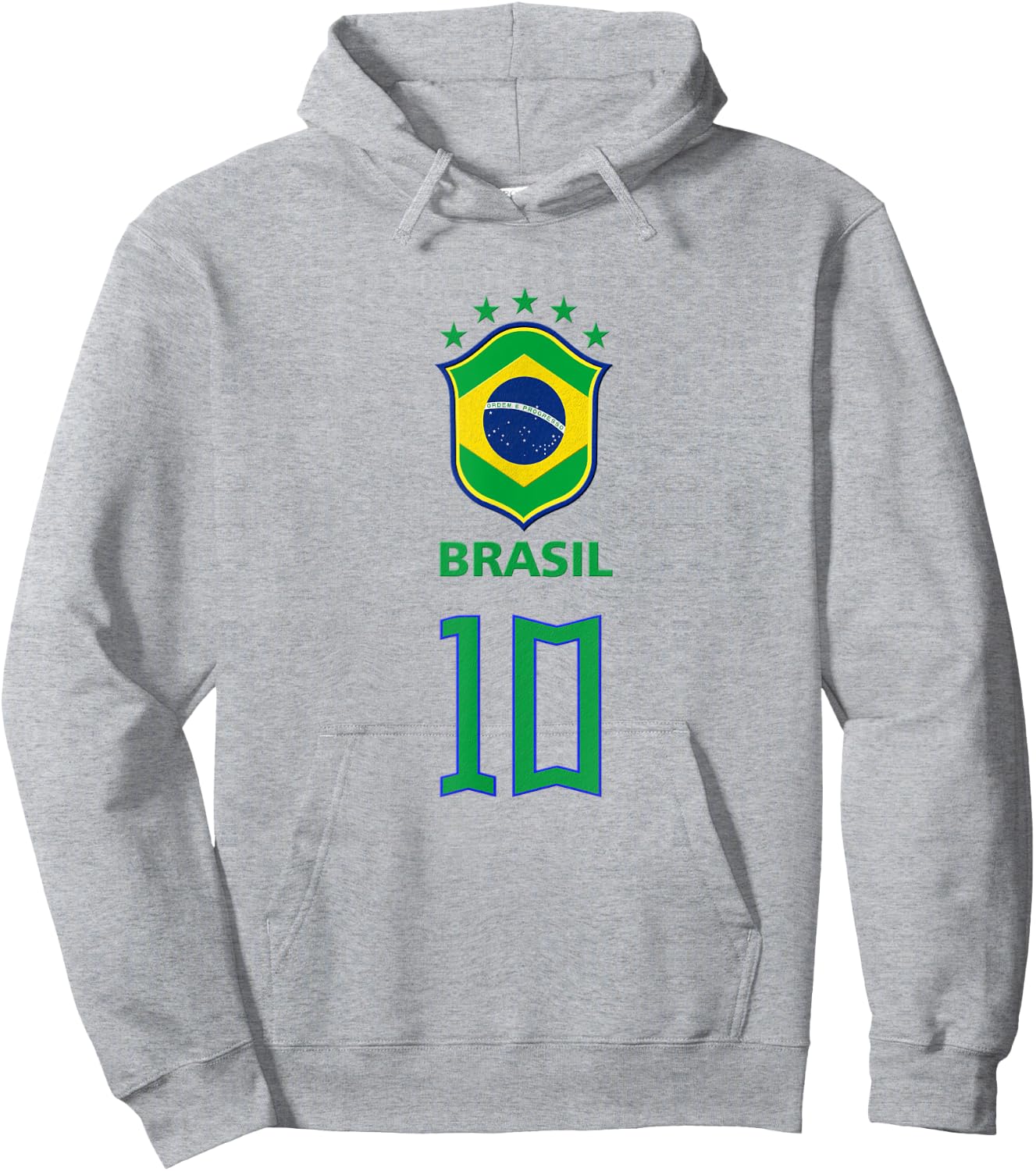 Brazil Flag Cool Brazil Soccer 10 Jersey Women Kids Hoodie - Hoodie | Ash