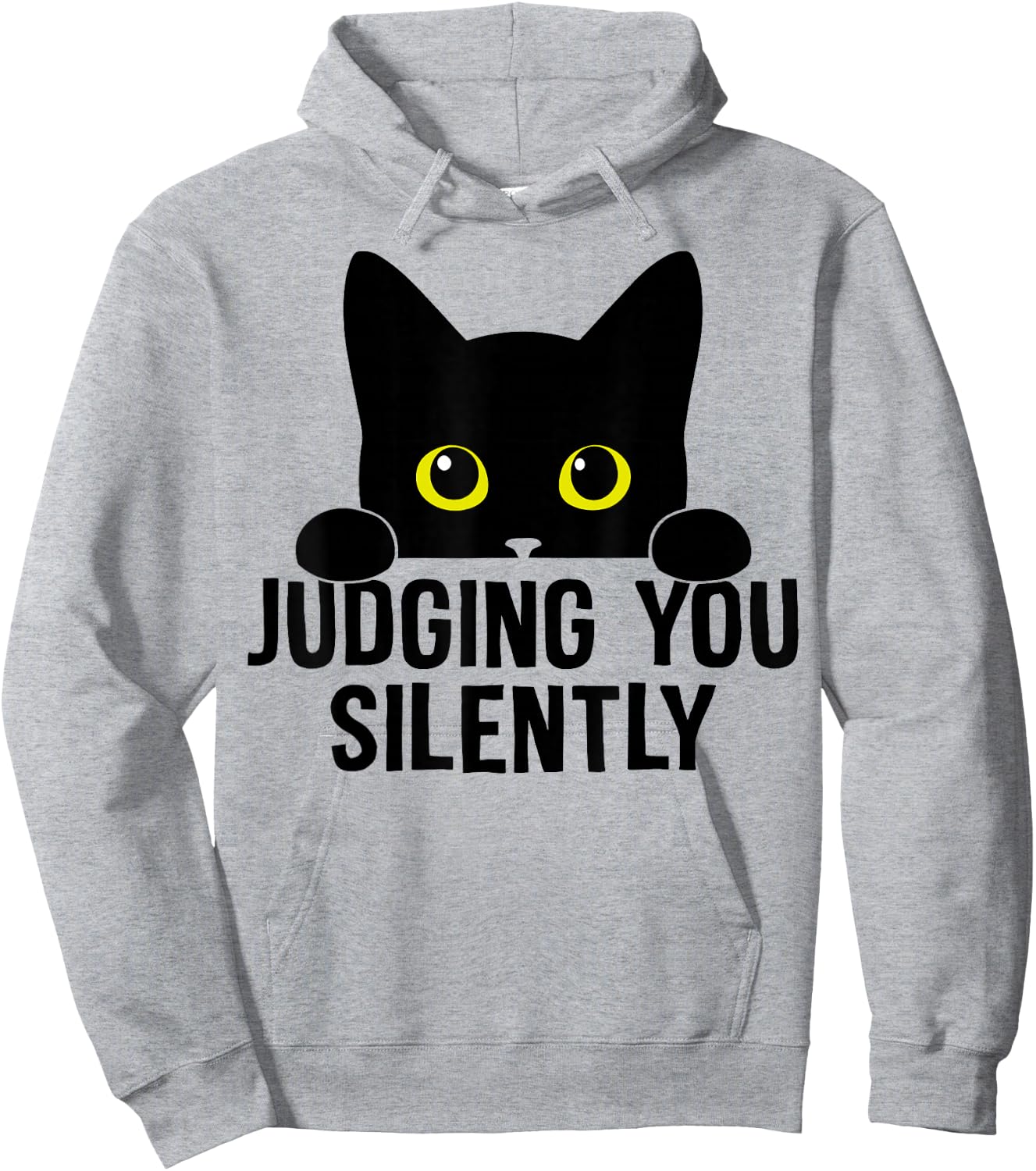 Funny Cat Judging You Silently Sarcastic Cat Hoodie - Hoodie | Ash