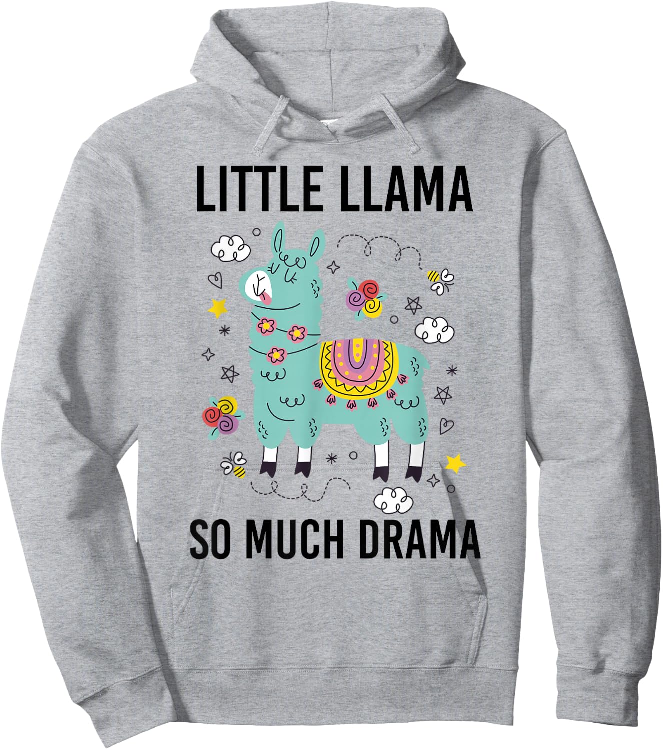 Llama Shirt Kids Boys Toddler Little Llama So much Drama Hoodie - Hoodie | Ash
