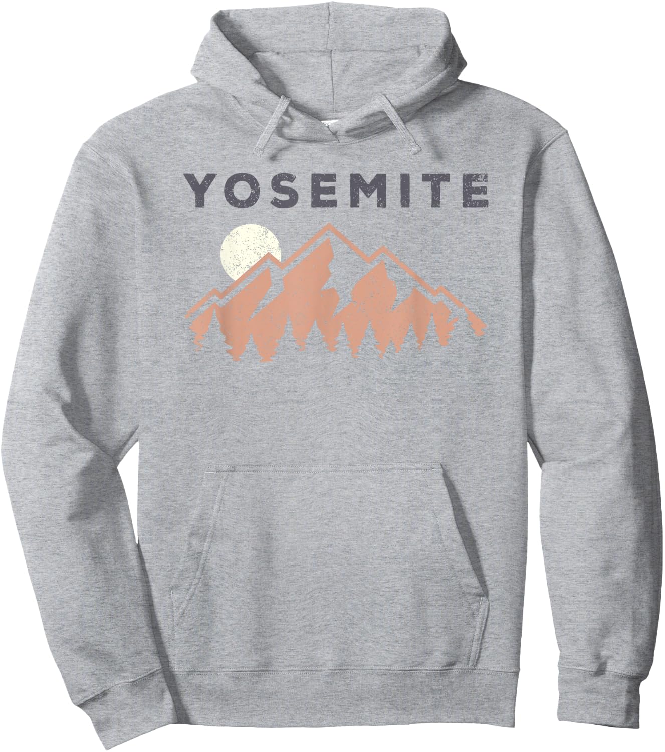 Retro Yosemite California Established 1890 National Park Hoodie - Hoodie | Ash