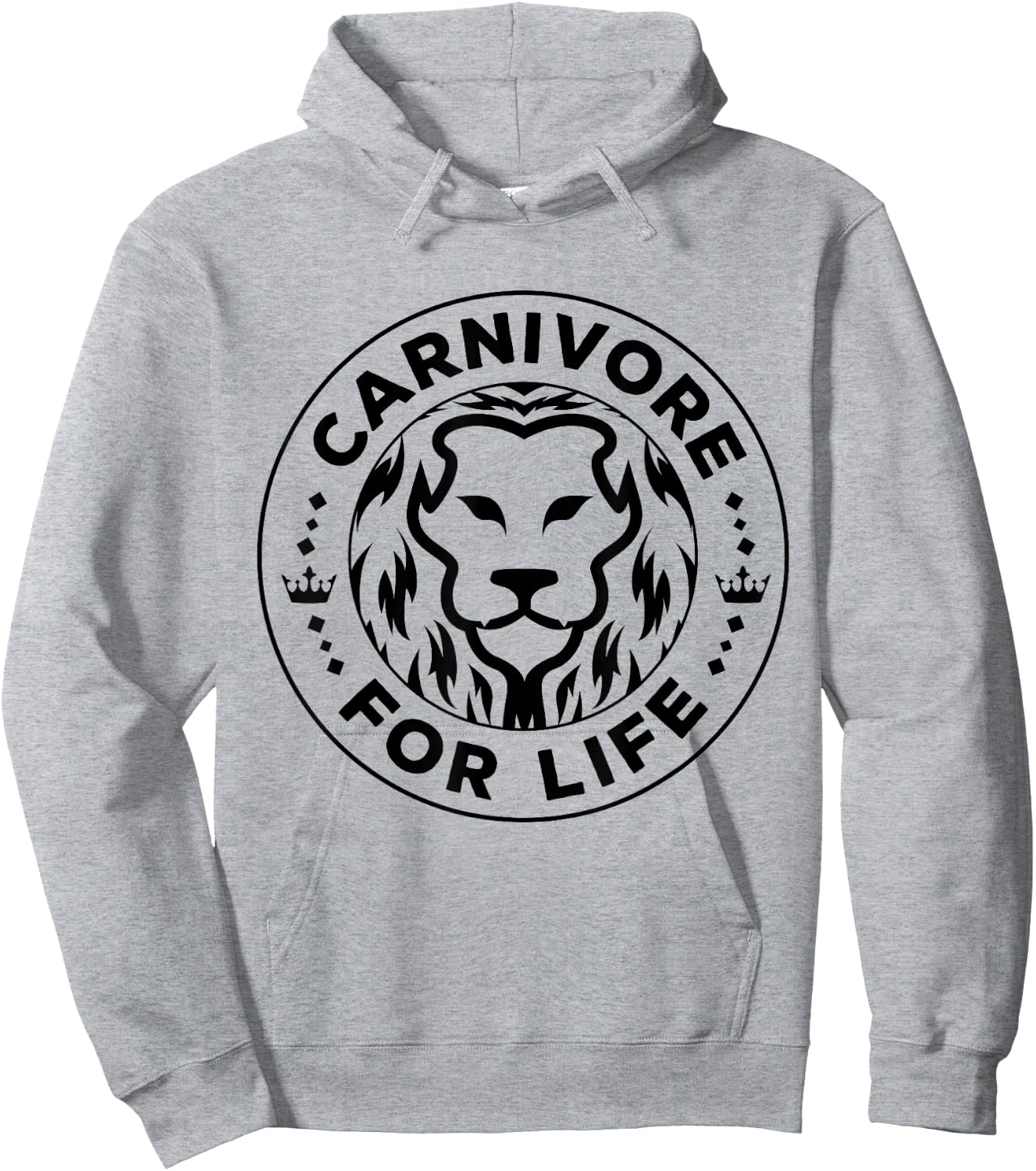 Carnivore Diet for Life Lion Carnivores Meat Ketogenic Lover Hoodie - Hoodie | Ash