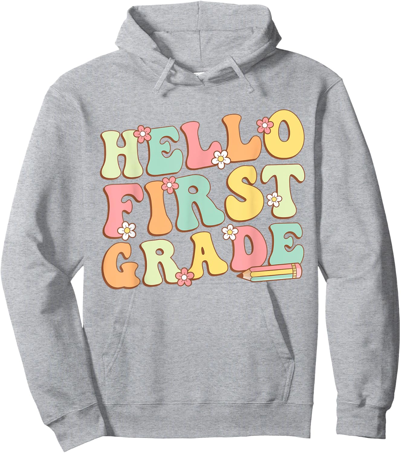 Hello First Grade Team 1st Grade Teacher Girl Back to School Hoodie - Hoodie | Ash