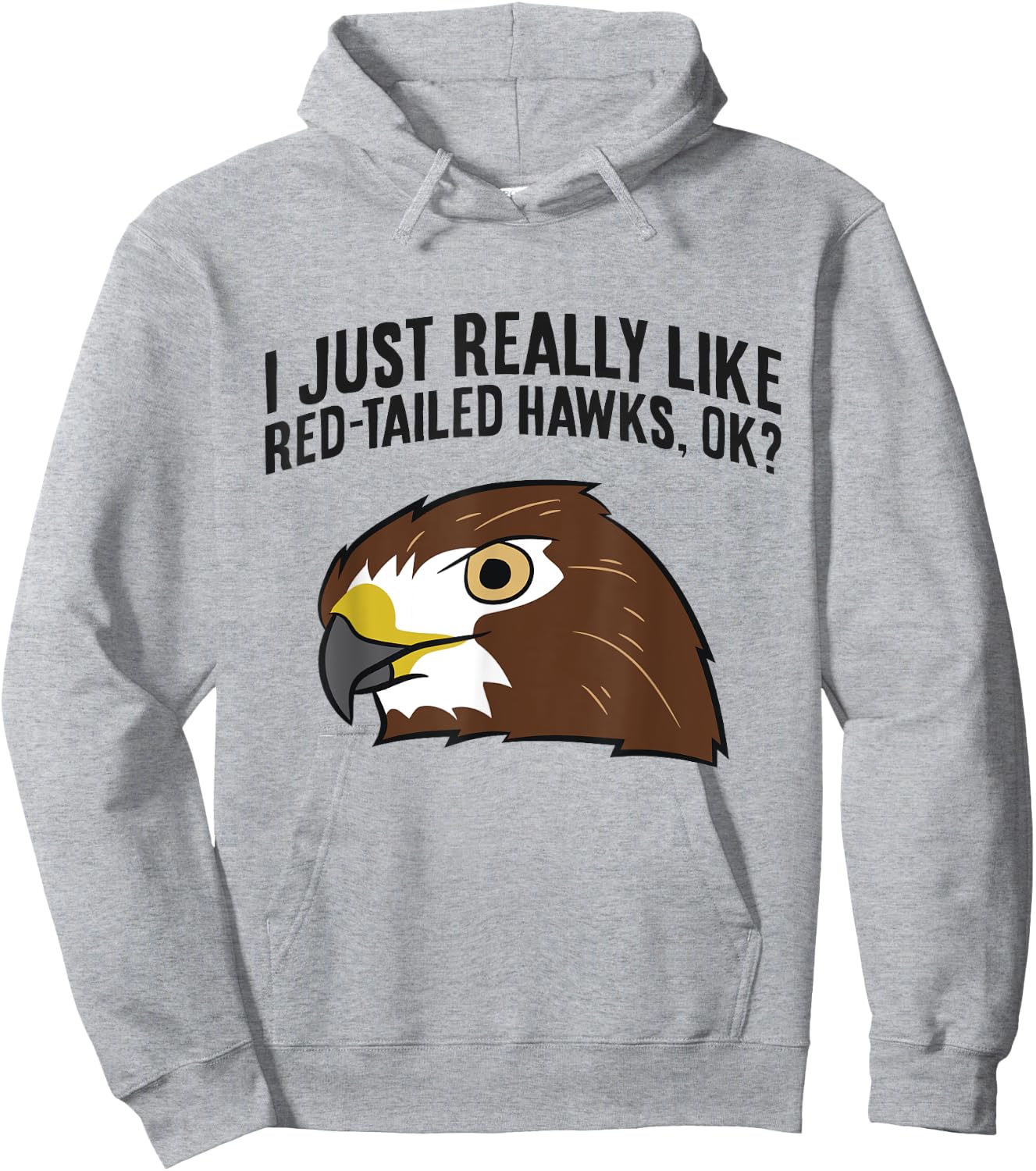 I Just Really Like Red Tailed Hawks Ok Hoodie - Hoodie | Ash