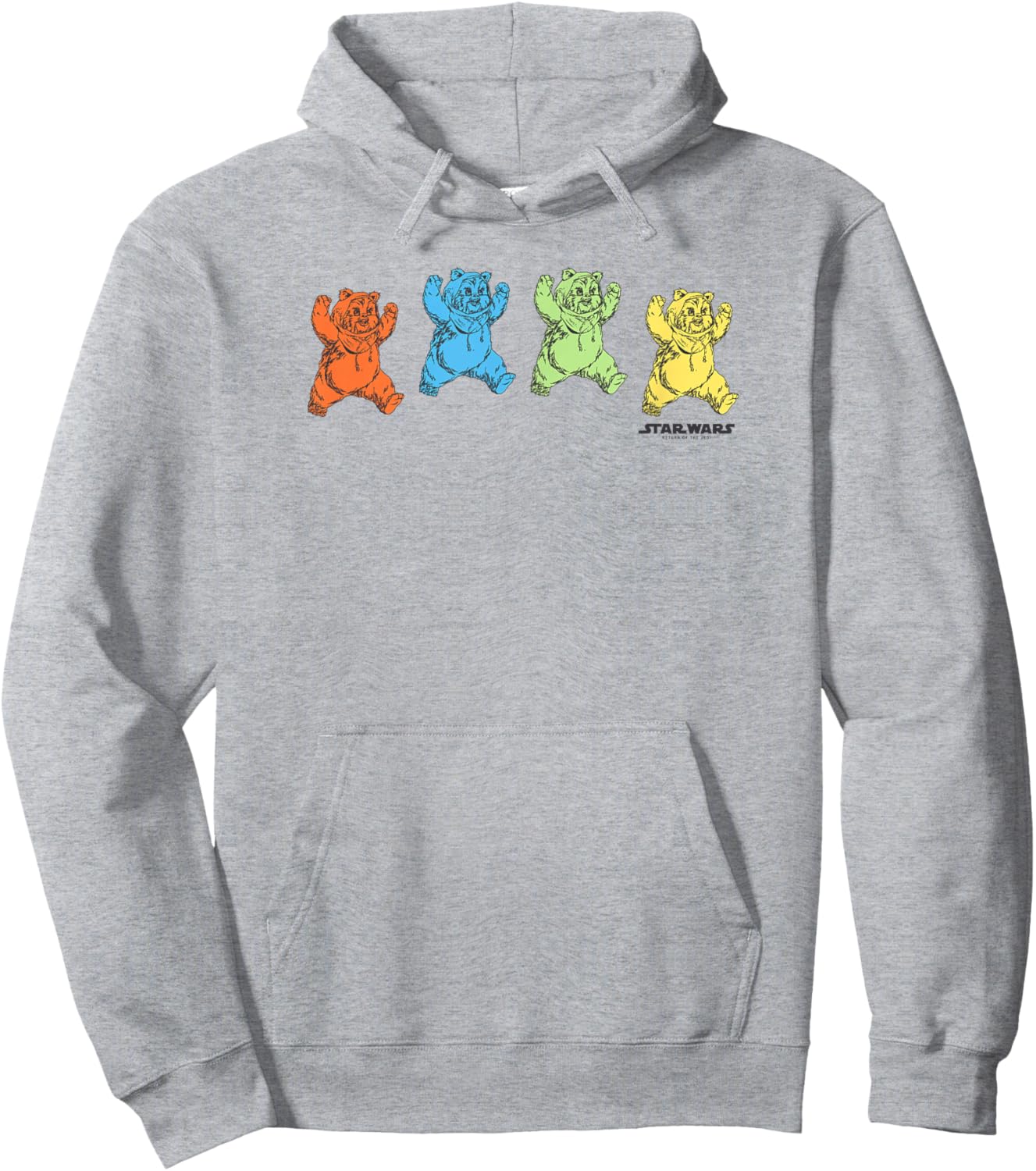 Star Wars Rainbow Vintage Grateful Dead Ewoks Hoodie - Hoodie | Ash