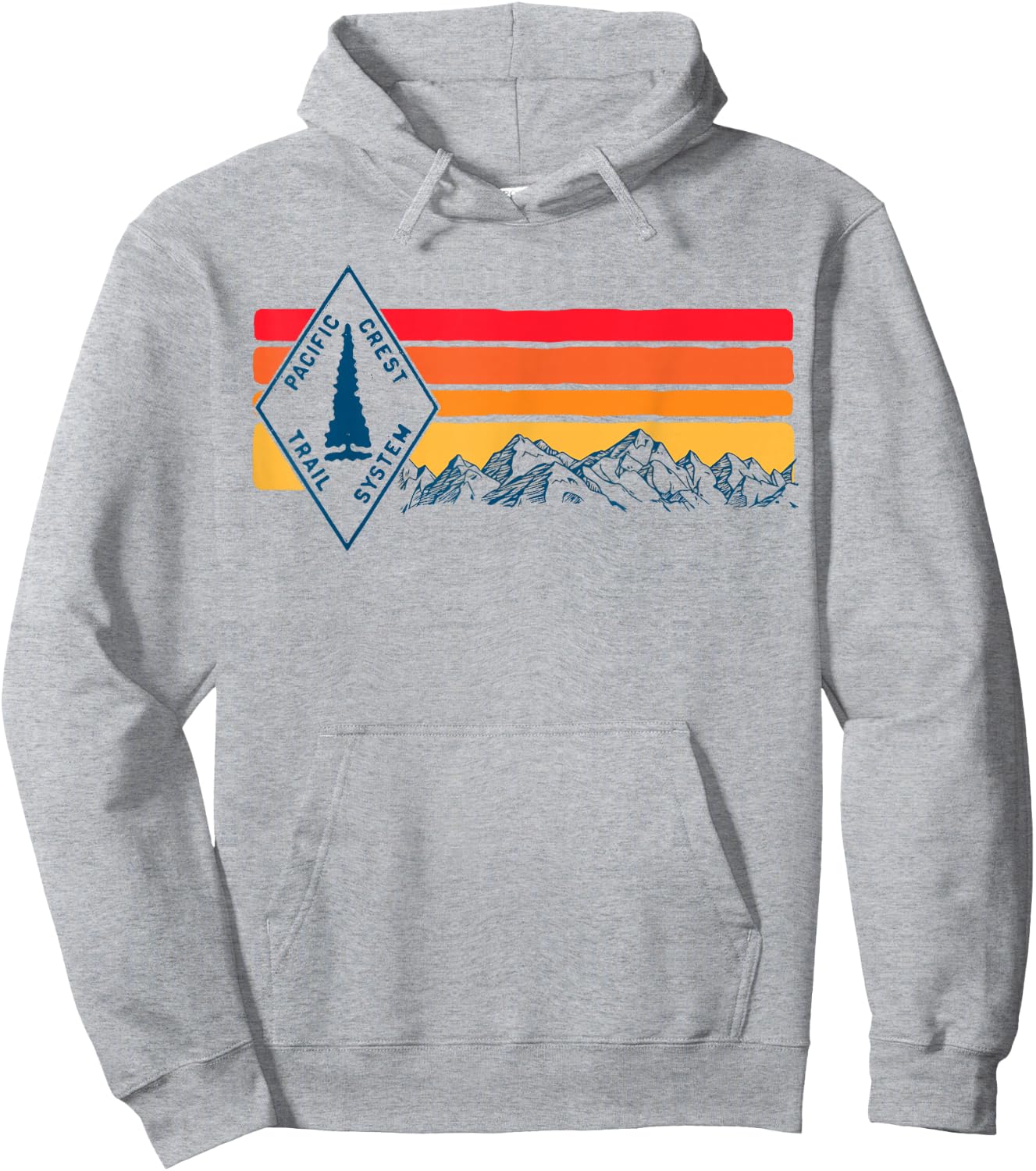 Vintage Pacific Crest Trail Marker Sign Retro Hiking in Hoodie - Hoodie | Ash