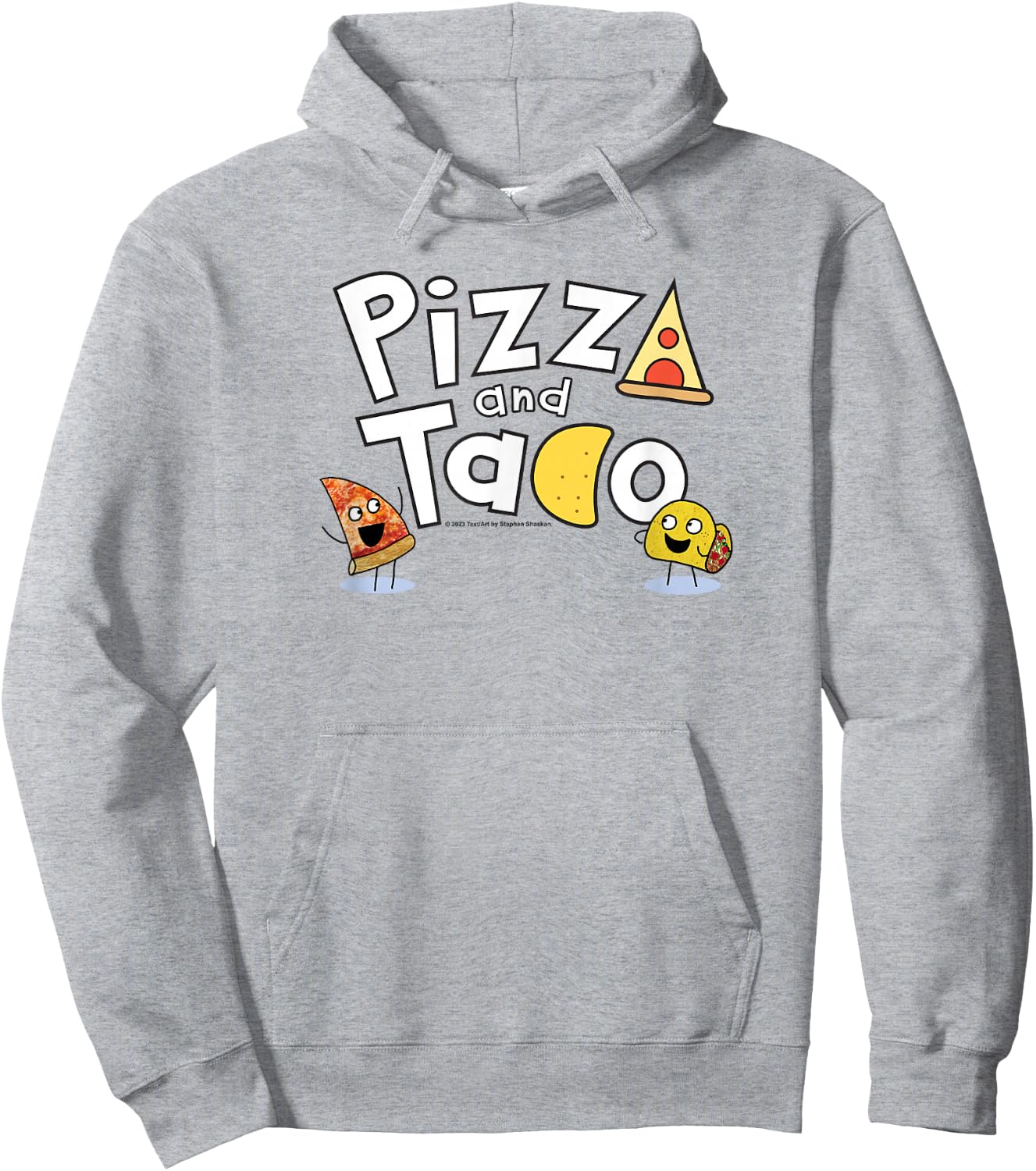 Pizza and Taco Logo Hoodie - Hoodie | Ash