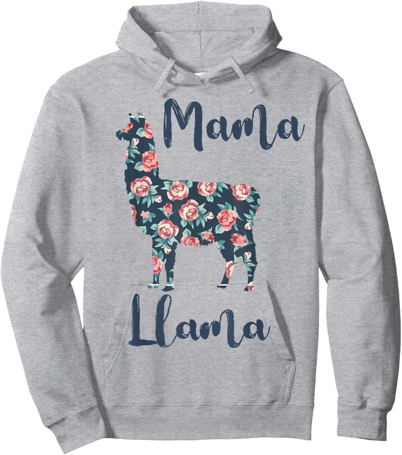 Mama Llama-Shirt Best Mom Mother Day Ever Gift Funny Women Hoodie - Hoodie | Ash