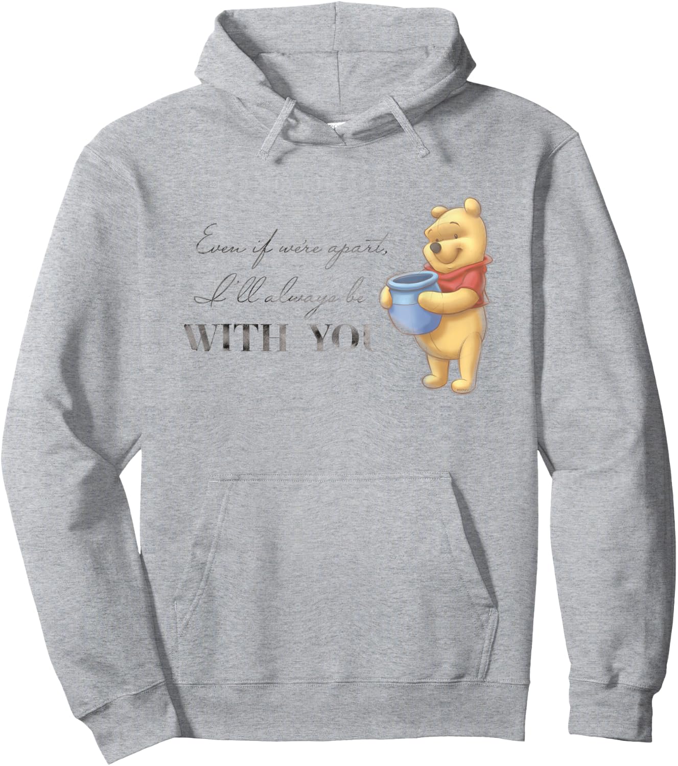 Disney 100 Anniversary Winnie The Pooh D100 Quote with You Small Hoodie - Hoodie | Ash
