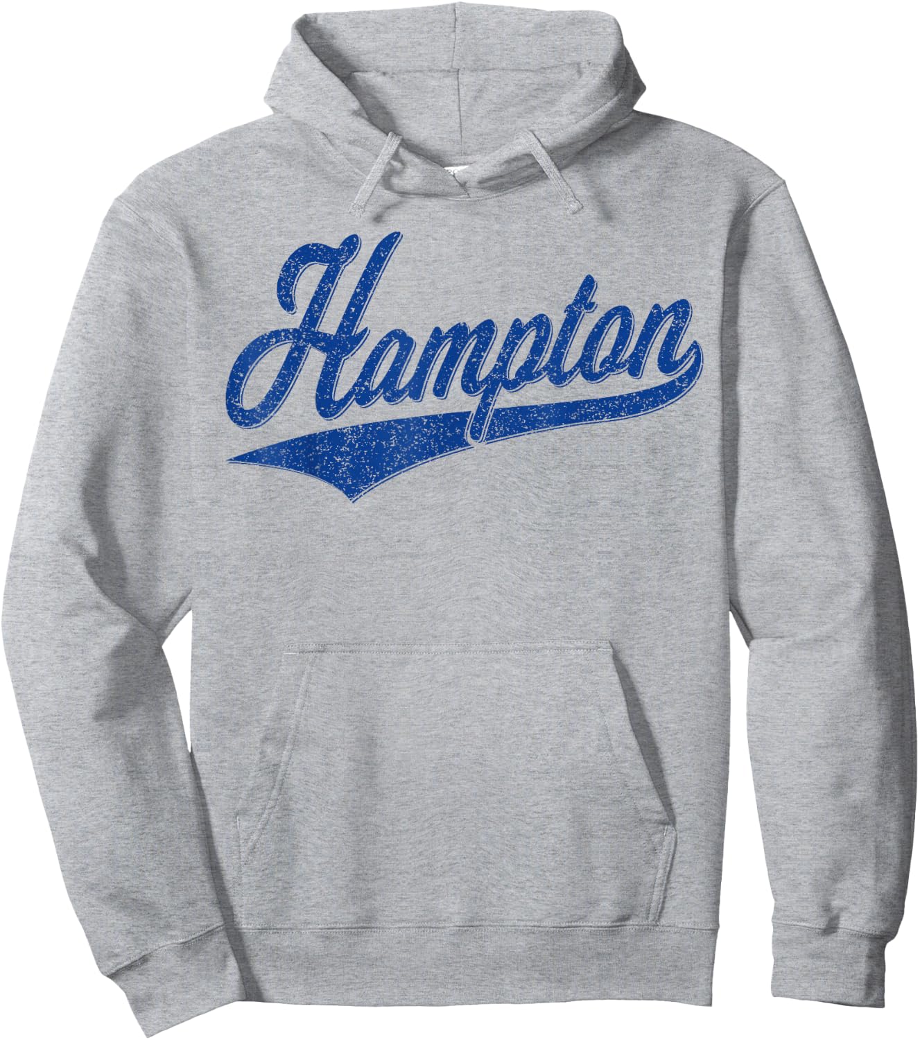 Hampton Virginia Varsity Script Classic Sports Jersey Style Hoodie - Hoodie | Ash