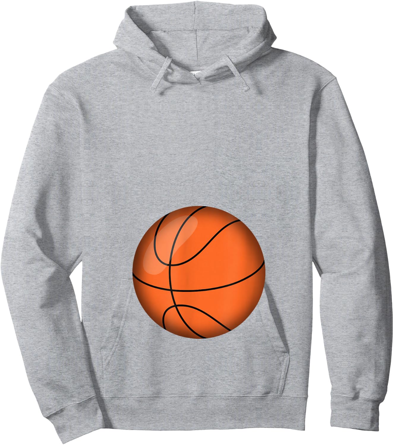 Funny Basketball Player Baby Belly Mum Hoodie - Hoodie | Ash